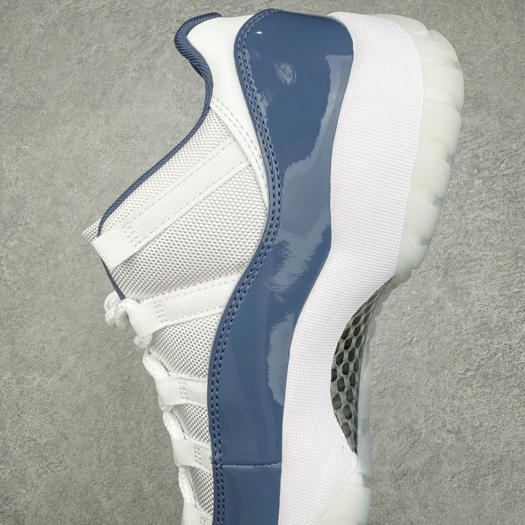 图片[7]-零售💰510 ＃Ljr特供 Air Jordan AJ11 Low WMNS \”Diffused Blue\” 低帮 海军蓝 FV5104-104 全新改良批次 圈内最强AJ11系列 恪守真诚 承诺混一赔十 高端零售裸鞋圈特供批次 SZ原厂全套原楦原纸板冲刀磨具开发 原厂皮料加持 原厂港宝加持定型后跟R度完美 同源原厂电绣 飞翼针数密度立体效果一致 百分百一致原鞋 原厂拉帮工艺 针距密度一致 后跟弧度收口自然不对折 极致一眼正品既视感 进口玻璃冲刀皮料裁剪零毛边 全鞋电脑针车工艺 品控清洁度最高QC检验标准 免检产品 原厂订购鞋盒、鞋标、防尘纸、鞋撑、鞋带 追求极致的原厂味道 SIZE：40.5 41 42 42.5 43 44 44.5 45 46 47.5 48.5 编码：by5936010-运动鞋