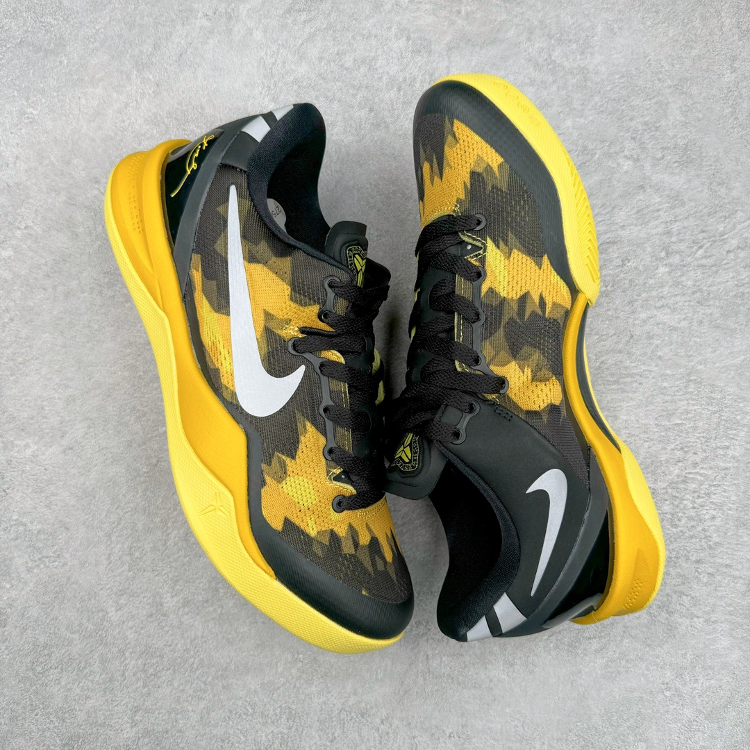 图片[3]-零售💰440 ＃S2纯原 NK Zoom Kobe 8 科比八代 黑黄 555286-077 React 科技鞋垫加持 实战配置直接拉满 原楦纸板开发 鞋身流线型、后跟塑形 区分土肥圆 原厂针织鞋面一针一线匹配原版 全身鞋材卡料色独家定制 唯一万针立体刺绣SWOOSH 真实底模最大48.5 实战利器 专供海外市场 Size：40 40.5 41 42 42.5 43 44 44.5 45 46 47.5 48.5n（脚宽、脚胖 建议买大半码） 编码：by4936040-运动鞋