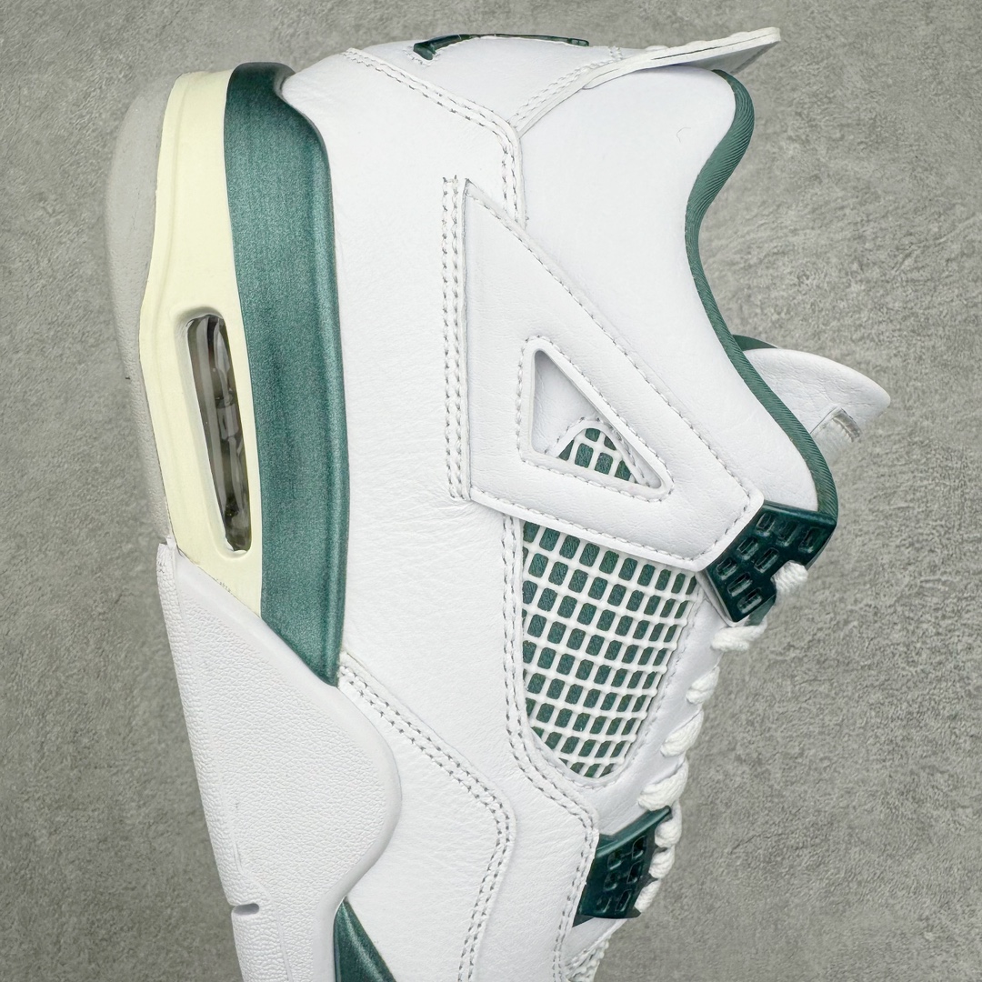 图片[6]-零售💰390 ＃K版纯原 Air Jordan AJ4 Retro 氧化白绿 FQ8138-103 全新升级改良 原鞋原楦原纸板同源开发 完美呈现乔4的版型 内侧正确双色网格 还原细节 原厂皮料 正确气垫颜色 正确网格工艺 正确拉帮工艺 全鞋原装材料制作 原档案原模具打造 支持全方位与正品对比 尺码：40 40.5 41 42 42.5 43 44 44.5 45 46 47.5 编码：Aby3936090-运动鞋