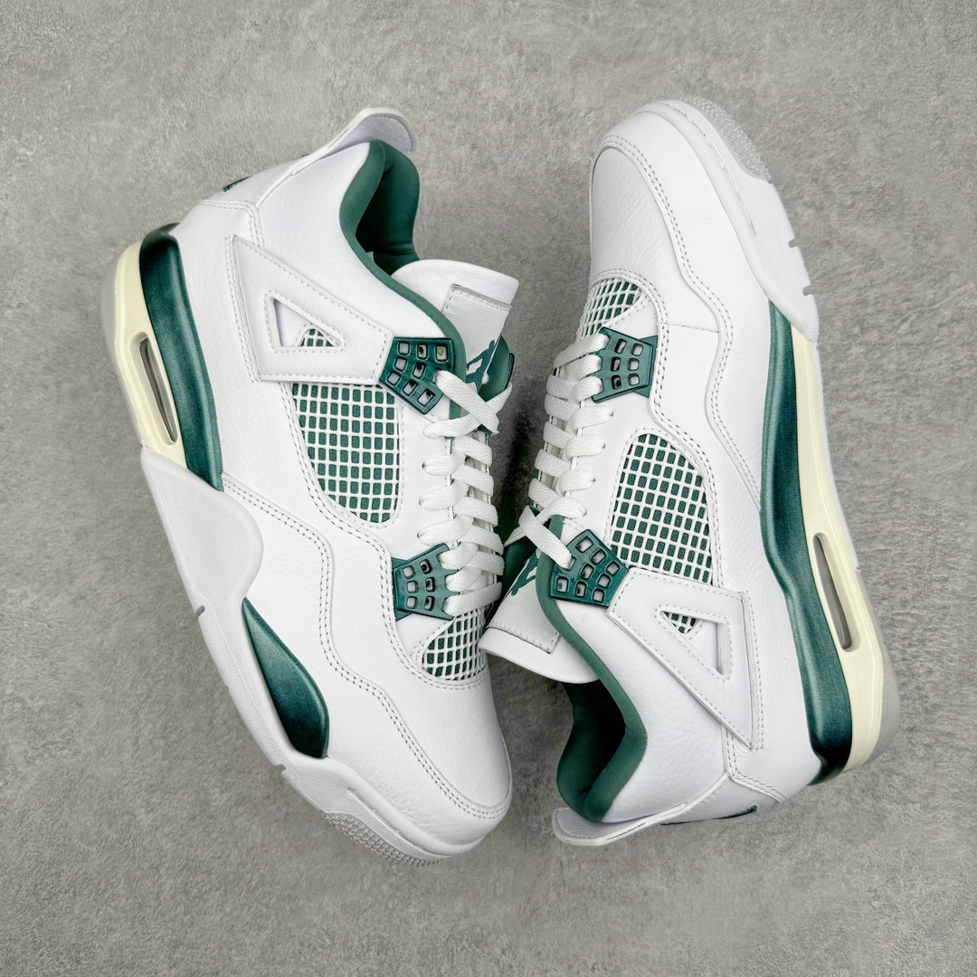 图片[3]-零售💰390 ＃K版纯原 Air Jordan AJ4 Retro 氧化白绿 FQ8138-103 全新升级改良 原鞋原楦原纸板同源开发 完美呈现乔4的版型 内侧正确双色网格 还原细节 原厂皮料 正确气垫颜色 正确网格工艺 正确拉帮工艺 全鞋原装材料制作 原档案原模具打造 支持全方位与正品对比 尺码：40 40.5 41 42 42.5 43 44 44.5 45 46 47.5 编码：Aby3936090-运动鞋