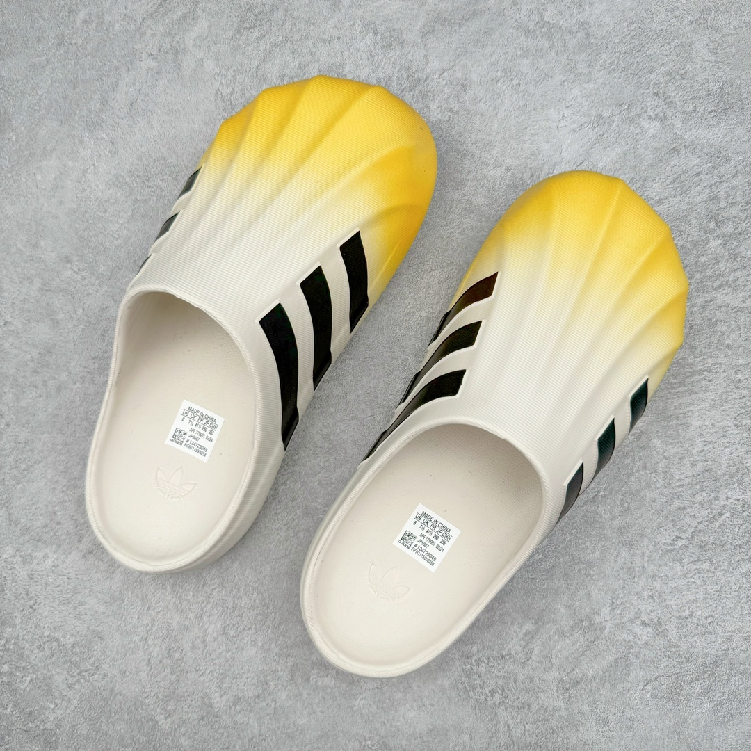 图片[3]-AD adiFOM Superstar MULE 贝壳头版一脚蹬半拖鸭掌鞋半拖 JP5687 产品基于标志性 Superstar 鞋款轮廓的同时 利用可再生的甘蔗加工物材料制成一体式泡沫鞋身 无鞋带设计更加方便穿脱 点睛之笔在于标志性的三道杠出现在鞋子的两侧 鞋跟贴片上饰有品牌标志性的三叶草压花 尺码：36 36.5 37 37.538 38.5 39 40 40.5 41 42 42.5 43 44 44.5 45-选品中心