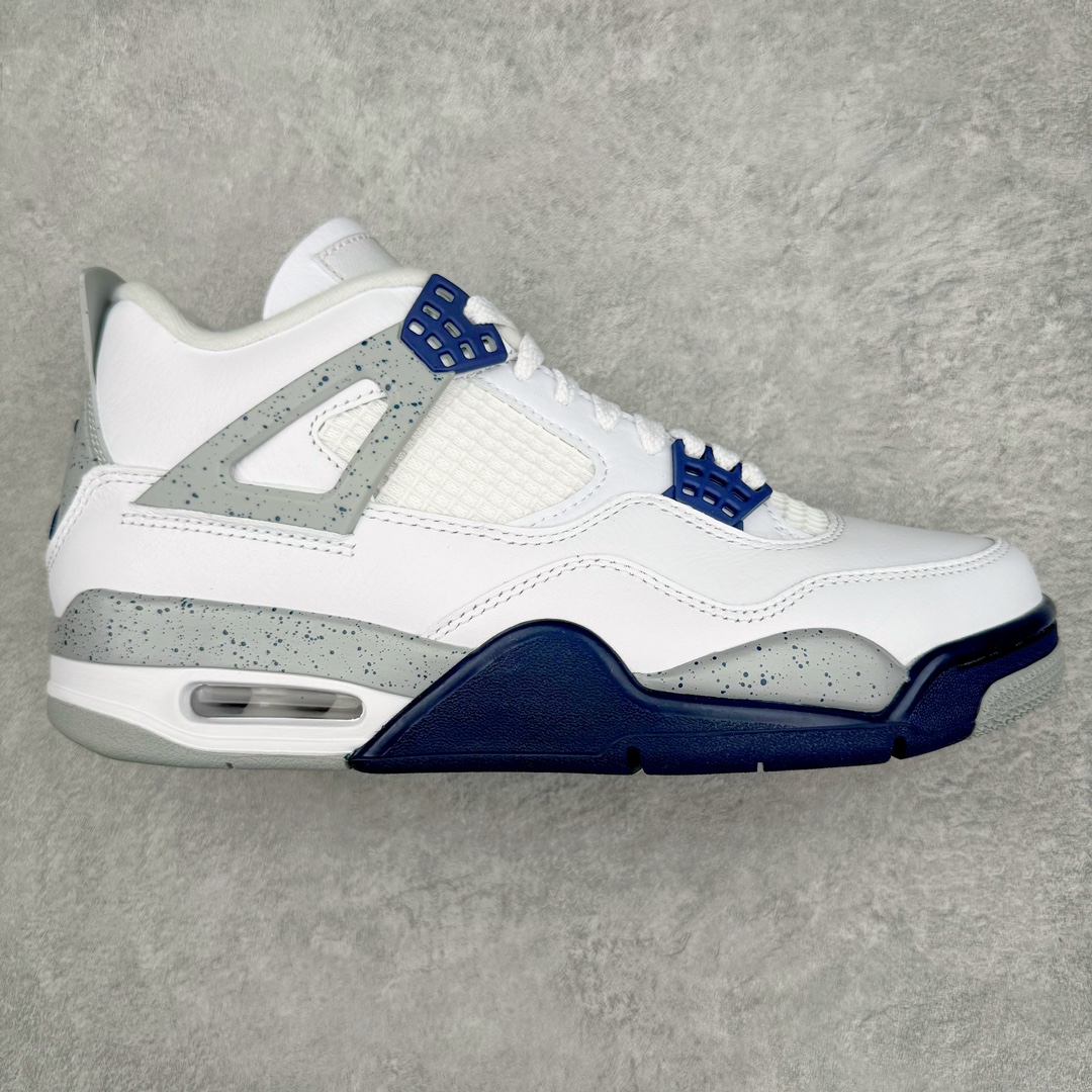 零售💰540 ＃Ljr Air Jordan AJ4 Retro 午夜蓝 DH6927-140 圈内高端零售标杆 独家外贸特供 耗时半年巨作 全套原纸板楦头开发 原厂特供皮料加持 确保原汁原味 完美呈现四代版型 一比一鞋头弧度高度鞋身弧度 数据细节工艺流程均保持原鞋一致 原厂TPU网格鞋带扣 正确内里网布 菱角分明不变形无多余毛边 柔软性质感一致于原鞋 市场唯一原厂鞋扣模具 背面可见隐藏注塑口 原厂织唛标 原厂飞人电绣工艺 尾指中部跳三针 独家绑鞋带手法 印刷中底布 四线拉帮 米色美纹纸贴合固定 进口港宝加持 后跟自然饱满 全鞋荧光划线卡点 追求极致完美 每一双都是工艺品 多重QC质检 超越公司货的品控标准 实实在在的免检产品 尺码：40.5 41 42 42.5 43 44 44.5 45 45.5 46 47.5 48.5 编码：by5936040-运动鞋