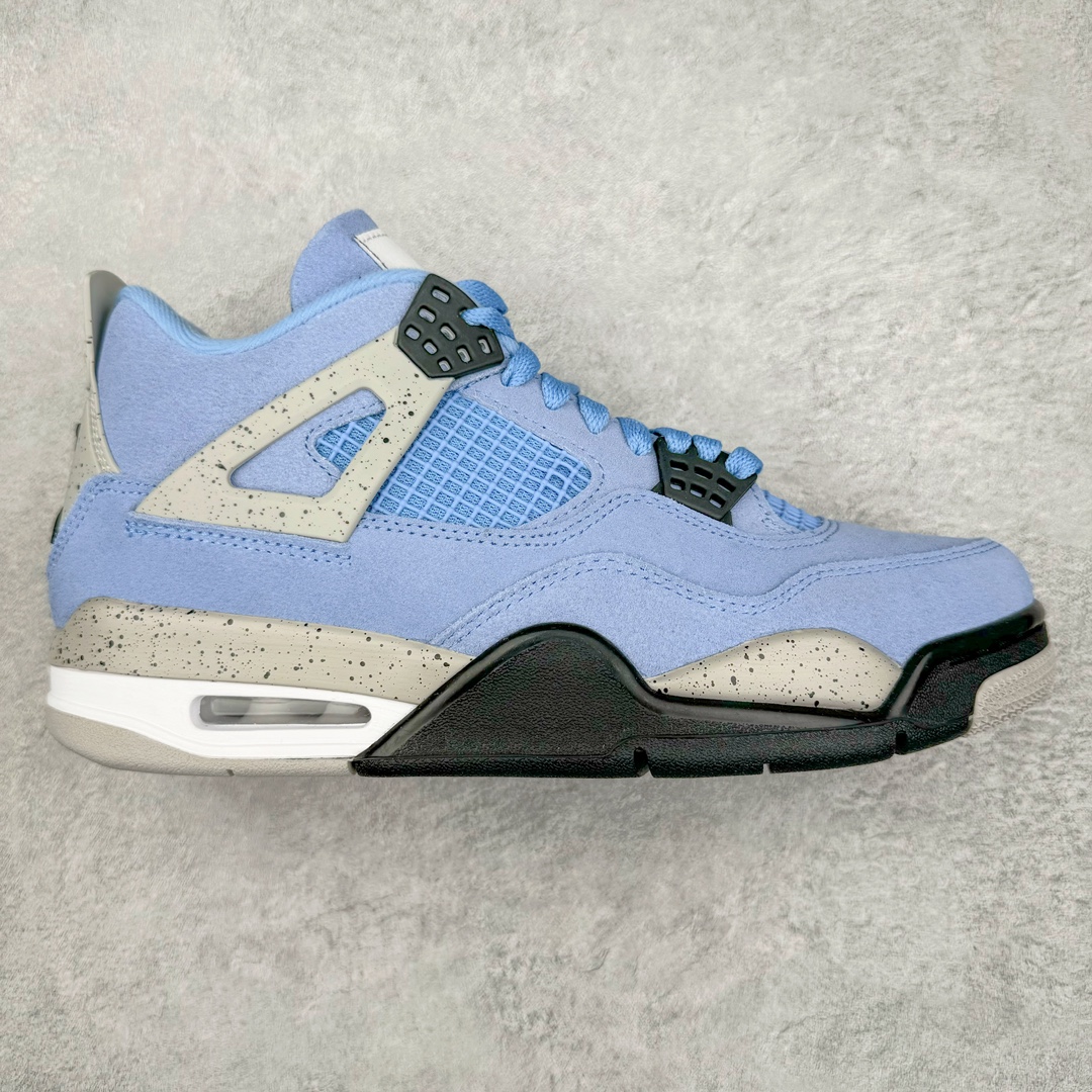 零售💰540 ＃Ljr Air Jordan AJ4 Retro SE \”University Blue\”大学蓝 CT8527-400 圈内高端零售标杆 独家外贸特供 耗时半年巨作 全套原纸板楦头开发 原厂特供皮料加持 确保原汁原味 完美呈现四代版型 一比一鞋头弧度高度鞋身弧度 数据细节工艺流程均保持原鞋一致 原厂TPU网格鞋带扣 正确内里网布 菱角分明不变形无多余毛边 柔软性质感一致于原鞋 市场唯一原厂鞋扣模具 背面可见隐藏注塑口 原厂织唛标 原厂飞人电绣工艺 尾指中部跳三针 独家绑鞋带手法 印刷中底布 四线拉帮 米色美纹纸贴合固定 进口港宝加持 后跟自然饱满 全鞋荧光划线卡点 追求极致完美 每一双都是工艺品 多重QC质检 超越公司货的品控标准 实实在在的免检产品 尺码：40.5 41 42 42.5 43 44 44.5 45 45.5 46 47.5 48.5 编码：by5936040-运动鞋