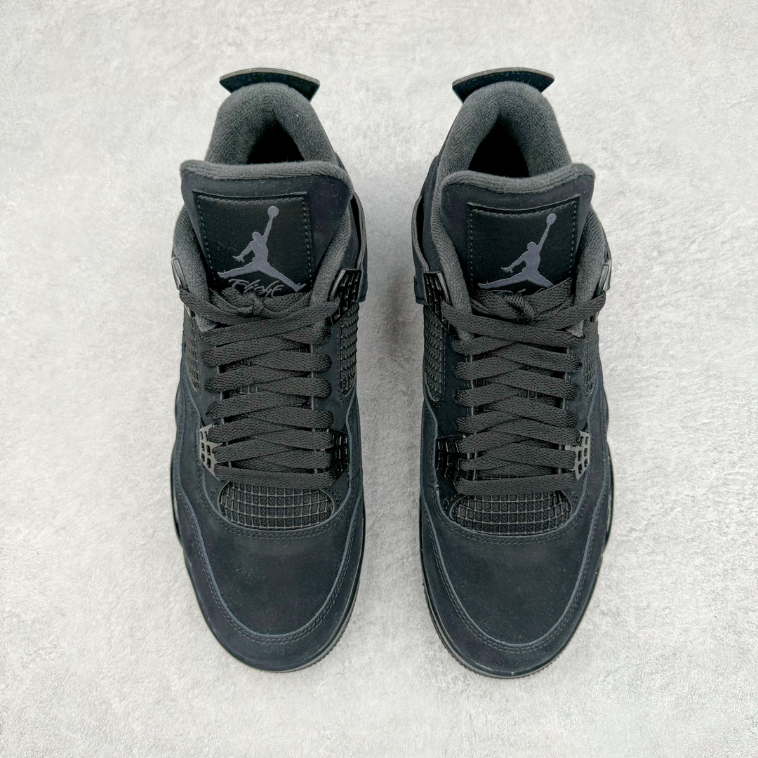 图片[2]-零售💰540 ＃Ljr Air Jordan AJ4 Retro 黑猫 CU1110-010 圈内高端零售标杆 独家外贸特供 耗时半年巨作 全套原纸板楦头开发 原厂特供皮料加持 确保原汁原味 完美呈现四代版型 一比一鞋头弧度高度鞋身弧度 数据细节工艺流程均保持原鞋一致 原厂TPU网格鞋带扣 正确内里网布 菱角分明不变形无多余毛边 柔软性质感一致于原鞋 市场唯一原厂鞋扣模具 背面可见隐藏注塑口 原厂织唛标 原厂飞人电绣工艺 尾指中部跳三针 独家绑鞋带手法 印刷中底布 四线拉帮 米色美纹纸贴合固定 进口港宝加持 后跟自然饱满 全鞋荧光划线卡点 追求极致完美 每一双都是工艺品 多重QC质检 超越公司货的品控标准 实实在在的免检产品 尺码：40.5 41 42 42.5 43 44 44.5 45 45.5 46 47.5 48.5 编码：by5936040-运动鞋