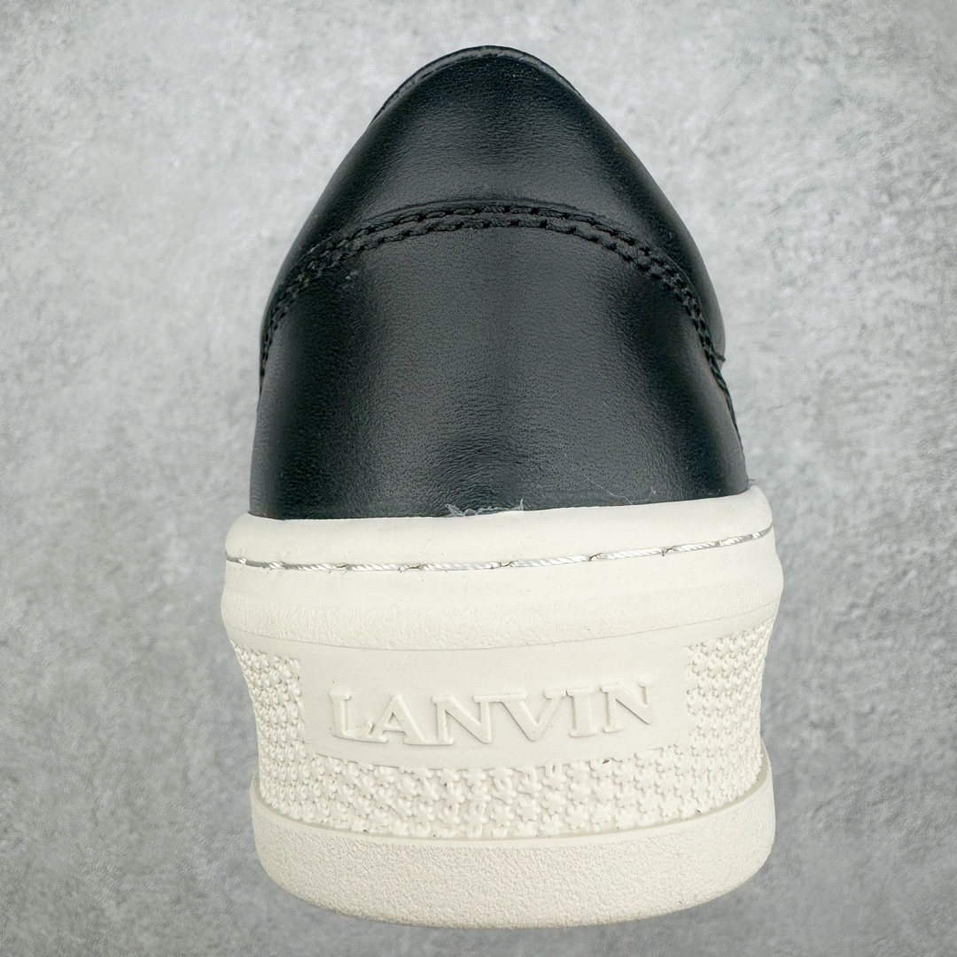 图片[8]-零售💰410 法国奢侈品牌·浪凡联乘知名说唱音乐人Future x Lanvin Edition Cash Low Sneakers 卡什系列低帮经典复古增高休闲运动厚底板鞋 抛光小牛皮面料。· 系带开合· 衬垫鞋舌徽标贴饰· 衬垫鞋领· 侧面图案贴花· 鞋跟徽标压花· 抛光皮革内里· 纹理橡胶中底· 纹理橡胶鞋底 Lanvin x Future 联名合作 Lanvin Lab 系列。尺码：35-44 编码：Fby4936010-运动鞋