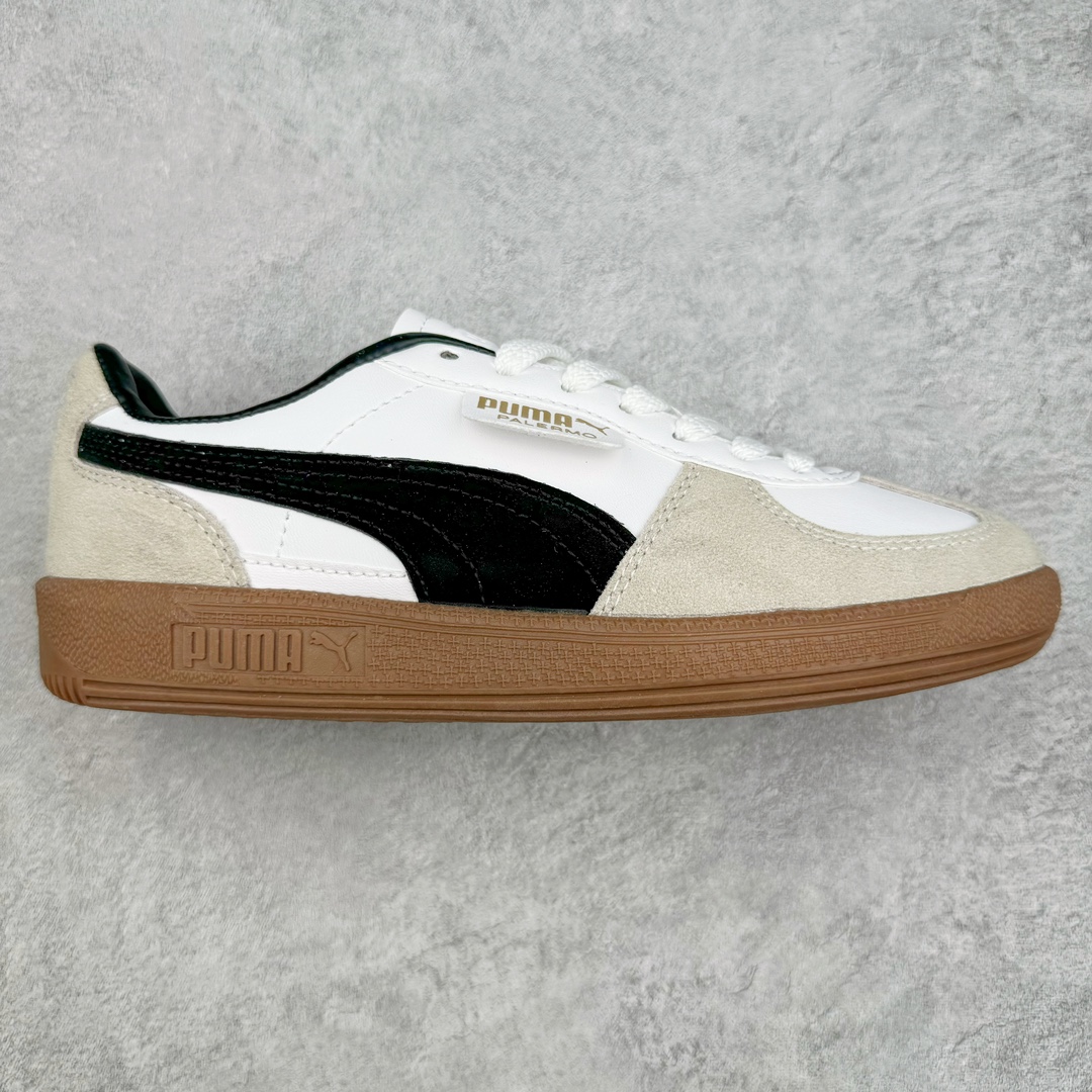 零售💰210 PUMA Palermo Trainer n彪马防滑耐磨低帮德训休闲板鞋n简约又不失设计巧思的帅气风格让它轻松驾驭日常休闲或滑板场合n运动兼具匠心 细节彰显品质n衬垫边缘以提供支撑和灵活性n强化鞋头以承受持续的磨损n耐磨性强 稳定性高 抓地更牢 不易打滑 尺码: 35 36 36.5 37.5 38 38.5 39 40 40.5 41 42 42.5 43 44 45 编码：Sby2936010-运动鞋