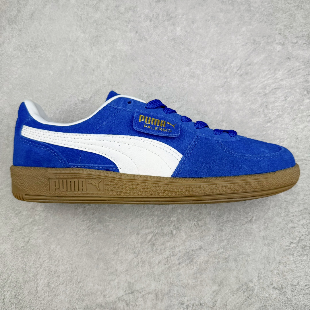 零售💰210 PUMA Palermo Trainer n彪马防滑耐磨低帮德训休闲板鞋n简约又不失设计巧思的帅气风格让它轻松驾驭日常休闲或滑板场合n运动兼具匠心 细节彰显品质n衬垫边缘以提供支撑和灵活性n强化鞋头以承受持续的磨损n耐磨性强 稳定性高 抓地更牢 不易打滑 尺码: 35 36 36.5 37.5 38 38.5 39 40 40.5 41 42 42.5 43 44 45 编码：Sby2936010-运动鞋