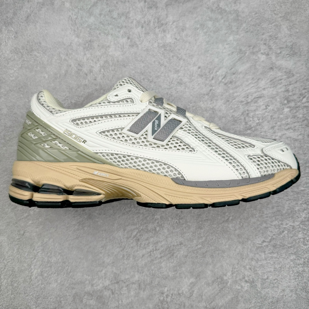 图片[4]-＃纯原福利 NB新百伦 New Balance M1906R 系列复古老爹风休闲运动慢跑鞋 采用轻质牛剖革拼接透气网眼衬垫织物鞋面材质 T-Beam大底提供足步弓支撑 保持步态稳定 后跟搭载外露缓震胶 鞋身整体以各种深浅不一的灰色覆盖 鞋头以淡蓝色调装饰 网眼衬垫通过不规律的色块实现做旧的美感 泛黄的鞋底更是进一步增添了复古气息 尺码：36 37 37.5 38 38.5 39.5 40 40.5 41.5 42 42.5 43 44 44.5 45-选品中心