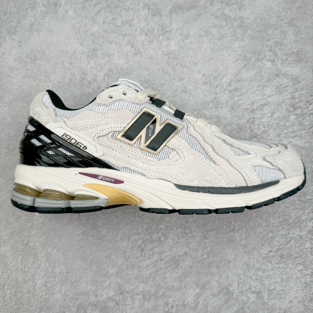 图片[2]-＃纯原福利 NB新百伦 New Balance M1906R 系列复古老爹风休闲运动慢跑鞋 采用轻质牛剖革拼接透气网眼衬垫织物鞋面材质 T-Beam大底提供足步弓支撑 保持步态稳定 后跟搭载外露缓震胶 鞋身整体以各种深浅不一的灰色覆盖 鞋头以淡蓝色调装饰 网眼衬垫通过不规律的色块实现做旧的美感 泛黄的鞋底更是进一步增添了复古气息 尺码：36 37 37.5 38 38.5 39.5 40 40.5 41.5 42 42.5 43 44 44.5 45-选品中心