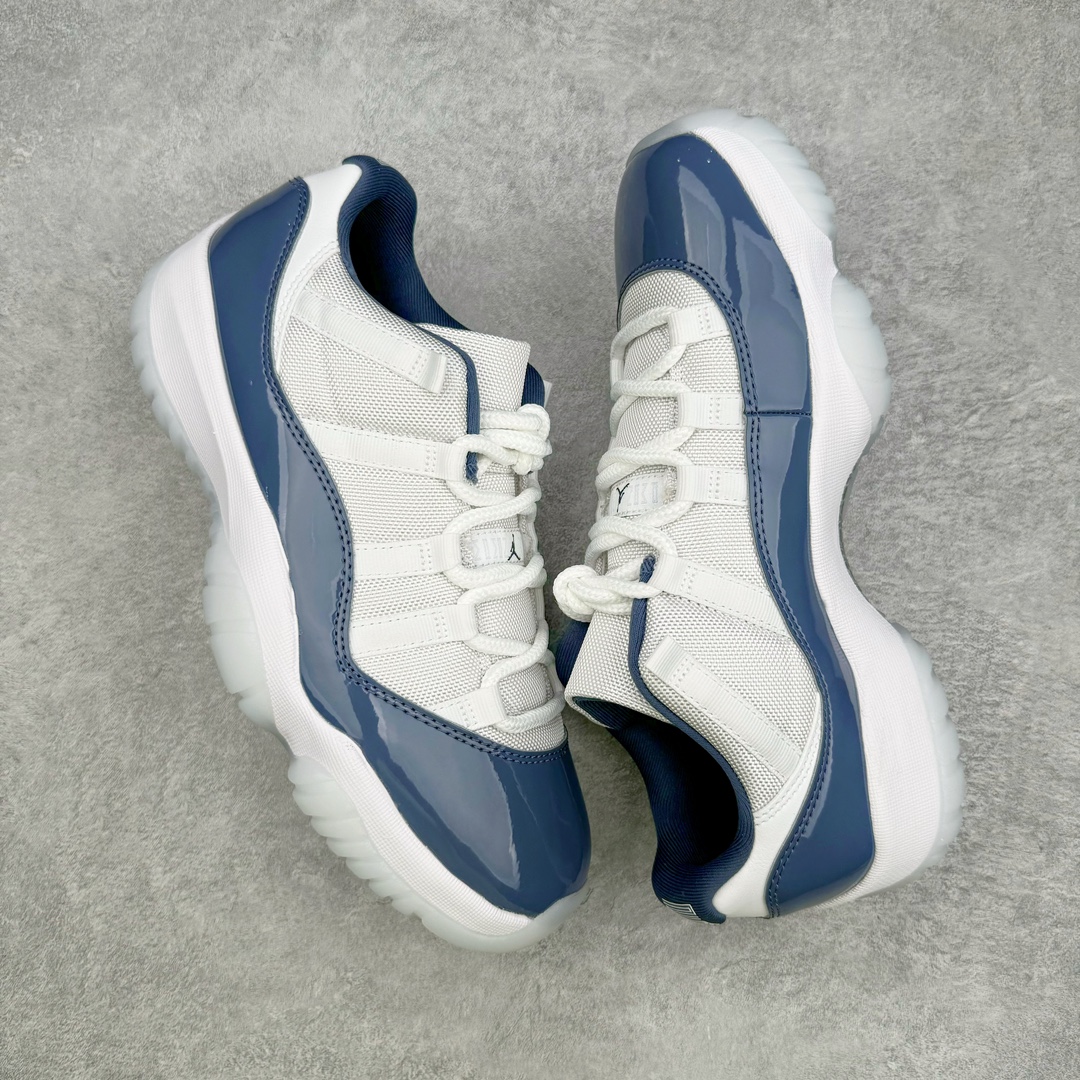 图片[3]-＃Y3纯原 Air Jordan AJ11 Low WMNS \\\”Diffused Blue\\\” 低帮 海军蓝 FV5104-104 外贸特供批次 原楦原档案数据开模打造 原厂中底拉帮钢印 原厂漆皮 防冻不开裂 头层皮料 原装鞋撑 水晶大底正确色度色泽 原楦原数据刺绣 原厂车缝走线及对位 毫厘不差 飞人logo采用原数据电脑刺绣 原装正品碳纤维真实碳板 增强抗扭 原内标 原盒标 正确官方原盒 原厂防氧化水晶外底 原厂配套厂全掌solo气垫 独家尺码：40 40.5 41 42 42.5 43 44 44.5 45 45.5 46 47.5 48.5-选品中心