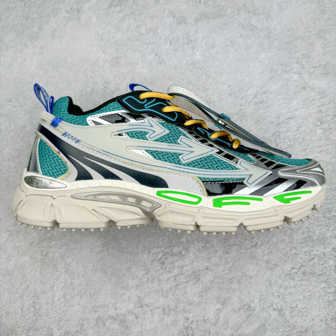 图片[5]-＃KX Off-White 2024年OW最新款跑鞋 #百分百原盒正确版 原楦原纸板数据开发 4层分离大底#鞋面采用3d立体打印和多种材料拼接而成#防滑耐磨透气性轻便跑鞋 作为曾经爆火 并且定位奢潮领域的标志性品牌 Off-White 仍需要不断更新符合当下潮流时尚的复古运动鞋款，以期收获基本盘消费者的关注 此次更新的 Off-White 新款运动鞋将经典复古老爹鞋细节设计更加夸张化 并将标志性箭头设计置于显著位置 除此之外 整个系列的色彩搭配也可谓纷繁多样 总有一款适合你 Off-White最新运动鞋款估计将在未来几个月登陆品牌专柜 喜欢的朋友切莫错过 尺码：36 37 38 39 40 41 42 43 44 45 46 47-选品中心