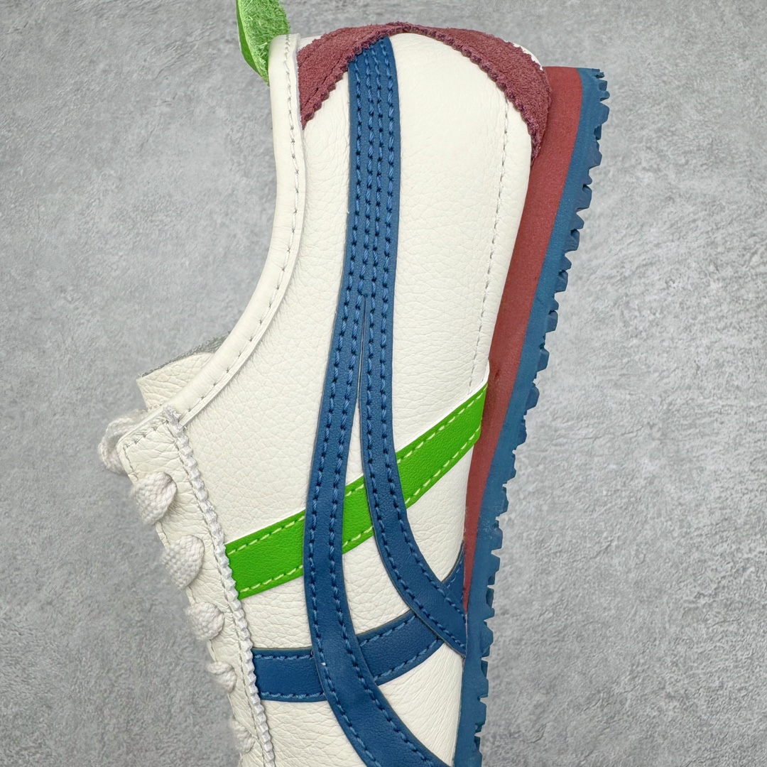 图片[7]-零售💰230 ＃PH纯原 Asics Onitsuka Tiger MEXICO 66 亚瑟士鬼冢虎复古经典板鞋 市场最强版本 头层小羊皮加持 海外订单工厂出品 超成熟稳定的做工品控 原装全套纸板楦头开发 原汁原味 完美呈现版型 私模正确鞋底咬花纹路 一比一鞋头弧度高度鞋身弧度 绝不口嗨 细节品控鞋型随意秒杀市面 原档咬花纹路私模大底 一个单元有六个三角形 总体形拼接呈现花瓣状 官方四联吊牌 原装Ortholite轻量化鞋垫 原盒原配 质保卡 说明书 钢印防尘纸  纸板中底带钢印 乳胶组合鞋垫 支持全方位的对比专柜 产品从款式颜色造型上体现出追求舒适和细节的完美 鞋类更是推崇手工制作的严谨与完美 融舒适性与可穿性的设计风格 注重细节的完美和别致魅力 既保持稳重 又不失轻松的时尚感 尺码：36 37 37.5 38 39 39.5 40 40.5 41.5 42 42.5 43.5 44 45 46 编码：by2936030-运动鞋