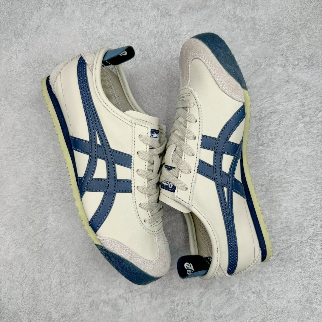 图片[3]-零售💰230 ＃PH纯原 Asics Onitsuka Tiger MEXICO 66 亚瑟士鬼冢虎复古经典板鞋 市场最强版本 头层小羊皮加持 海外订单工厂出品 超成熟稳定的做工品控 原装全套纸板楦头开发 原汁原味 完美呈现版型 私模正确鞋底咬花纹路 一比一鞋头弧度高度鞋身弧度 绝不口嗨 细节品控鞋型随意秒杀市面 原档咬花纹路私模大底 一个单元有六个三角形 总体形拼接呈现花瓣状 官方四联吊牌 原装Ortholite轻量化鞋垫 原盒原配 质保卡 说明书 钢印防尘纸  纸板中底带钢印 乳胶组合鞋垫 支持全方位的对比专柜 产品从款式颜色造型上体现出追求舒适和细节的完美 鞋类更是推崇手工制作的严谨与完美 融舒适性与可穿性的设计风格 注重细节的完美和别致魅力 既保持稳重 又不失轻松的时尚感 尺码：36 37 37.5 38 39 39.5 40 40.5 41.5 42 42.5 43.5 44 45 46 编码：by2936030-运动鞋