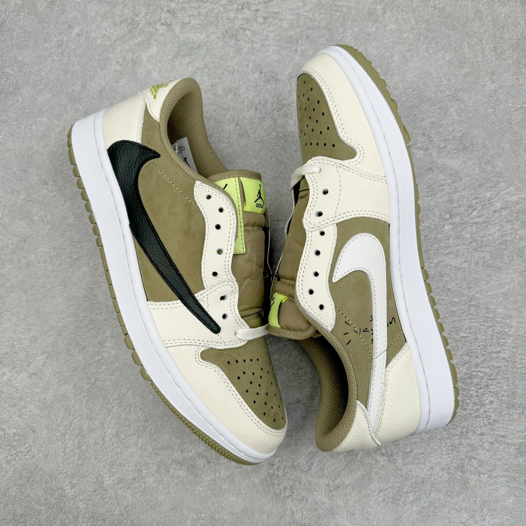 图片[3]-零售💰220 ＃DT同源福利回馈‼Travis Scott x Air Jordan AJ1 Low Golf \”Olive\” TS联名倒钩6.0高尔夫低帮 橄榄绿 FZ3124-200 头层皮料加持 DT同源全套原纸板楦头开发 确保原汁原味 完美呈现倒钩版型 原档案转印油墨一体 一码一磨具拒绝假半码 此版本只针对中端市场 皮料材质有所更替 其他数据细节工艺流程均保持一致 绝不口嗨 原盒原配 外盒透明胶套 内侧字体 工整带凹凸感 原厂拉帮工艺 针距密度一致 后跟弧度收口自然不对折 极致一眼正品既视感 进口玻璃冲刀皮料裁剪零毛边 承诺百分百一致原鞋 全鞋电脑针车工艺 进口港宝加持 后跟自然饱满 全鞋荧光划线卡点 追求极致完美 每一双都是工艺品 多重QC质检 超越公司货的品控标准 SIZE：36 36.5 37.5 38 38.5 39 40 40.5 41 42 42.5 43 44 44.5 45 46 47.5 编码：Dby2936020-运动鞋