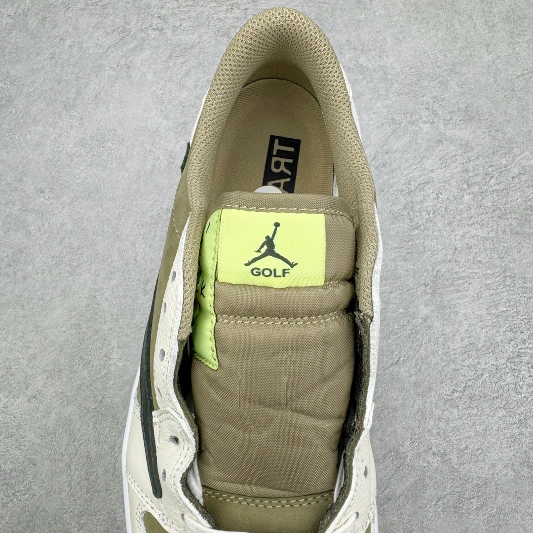 图片[5]-零售💰220 ＃DT同源福利回馈‼Travis Scott x Air Jordan AJ1 Low Golf \”Olive\” TS联名倒钩6.0高尔夫低帮 橄榄绿 FZ3124-200 头层皮料加持 DT同源全套原纸板楦头开发 确保原汁原味 完美呈现倒钩版型 原档案转印油墨一体 一码一磨具拒绝假半码 此版本只针对中端市场 皮料材质有所更替 其他数据细节工艺流程均保持一致 绝不口嗨 原盒原配 外盒透明胶套 内侧字体 工整带凹凸感 原厂拉帮工艺 针距密度一致 后跟弧度收口自然不对折 极致一眼正品既视感 进口玻璃冲刀皮料裁剪零毛边 承诺百分百一致原鞋 全鞋电脑针车工艺 进口港宝加持 后跟自然饱满 全鞋荧光划线卡点 追求极致完美 每一双都是工艺品 多重QC质检 超越公司货的品控标准 SIZE：36 36.5 37.5 38 38.5 39 40 40.5 41 42 42.5 43 44 44.5 45 46 47.5 编码：Dby2936020-运动鞋