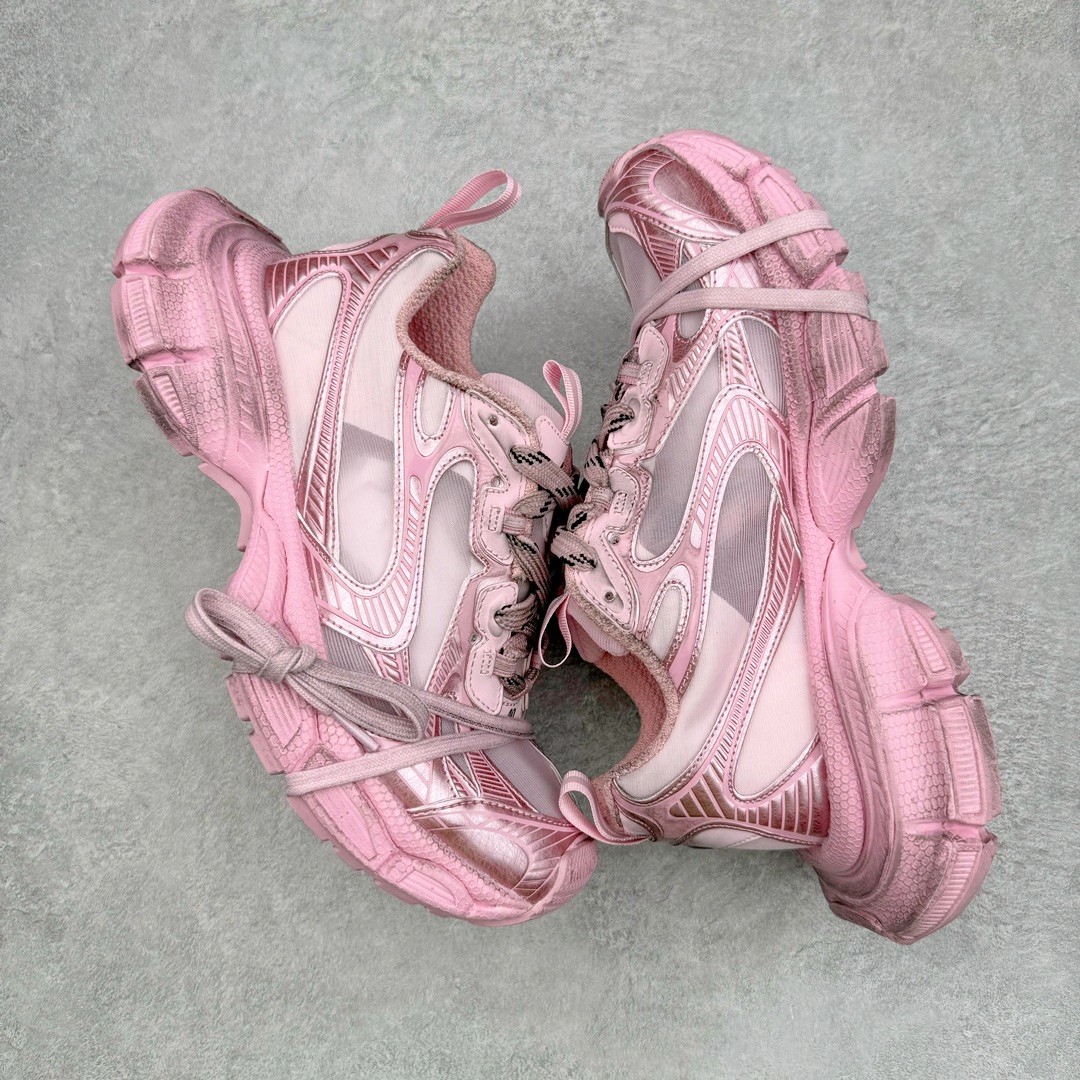 图片[3]-＃纯原 BALENCIAGA 3XL Sneakers 巴黎世家十代网布系带低帮走秀复古老爹鞋 全套原纸板楦头开发 最原汁原味的灵魂版型 全鞋荧光划线卡点 胶水把控整洁度追求极致完美 每一双都是工艺品 多重QC质检 超越公司货的品控标准 实实在在的免检产品 原盒原配 正确字体电绣 粗细、位置、大小正确 侧边TPU 透气孔匹配意产原版 正确分离大底 TPU软底 原版一致大底LOGO 立体感十足 原厂皮料水洗做旧 采购原厂网纱 不含皮革 网布材料和聚氨酯 磨损效果 鞋头边缘和后帮 Balenciaga 徽标 鞋面和后跟凸印尺码 鞋舌 3XL 橡胶品牌标识和反光细节 鞋帮拉袢和鞋舌拉祥 配反光细节 备用鞋带在鞋履前侧 可在穿着前取下 便于不同造型搭配 偏大一码 尺码：35 36 37 38 39 40 41 42 43 44 45 46-选品中心