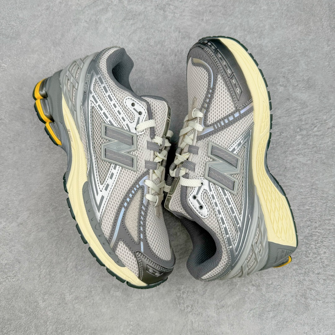 图片[3]-New Balance M1906R NB新百伦系列复古老爹风休闲运动慢跑鞋 采用轻质牛剖革拼接透气网眼衬垫织物鞋面材质 T-Beam大底提供足步弓支撑 保持步态稳定#后跟搭载外露缓震胶 鞋身整体以各种深浅不一的灰色覆盖 鞋头以淡蓝色调装饰，网眼衬垫通过不规律的色块实现做旧的美感 泛黄的鞋底更是进一步增添了复古气息 尺码：36 37 37.5 38 38.5 39.5 40 40.5 41.5 42 42.5 43 44 45-选品中心