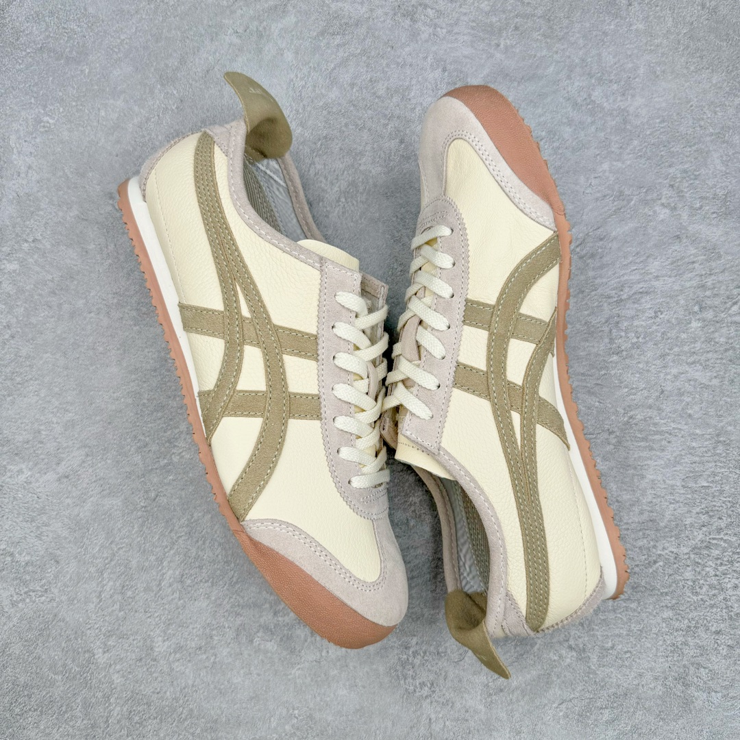 图片[3]-＃HK纯原 Asics Onitsuka Tiger MEXICO 66 亚瑟士鬼冢虎复古经典板鞋 市场最强版本 头层小羊皮加持 海外订单工厂出品 超成熟稳定的做工品控 原装全套纸板楦头开发 原汁原味 完美呈现版型 私模正确鞋底咬花纹路 一比一鞋头弧度高度鞋身弧度 绝不口嗨 细节品控鞋型随意秒杀市面 原档咬花纹路私模大底 一个单元有六个三角形 总体形拼接呈现花瓣状 官方四联吊牌 原装Ortholite轻量化鞋垫 原盒原配 质保卡 说明书 钢印防尘纸 纸板中底带钢印 乳胶组合鞋垫 支持全方位的对比专柜 产品从款式颜色造型上体现出追求舒适和细节的完美 鞋类更是推崇手工制作的严谨与完美 融舒适性与可穿性的设计风格 注重细节的完美和别致魅力 既保持稳重 又不失轻松的时尚感 尺码：36 37 37.5 38 39 39.5 40 40.5 41.5 42 42.5 43.5 44 45 46-选品中心
