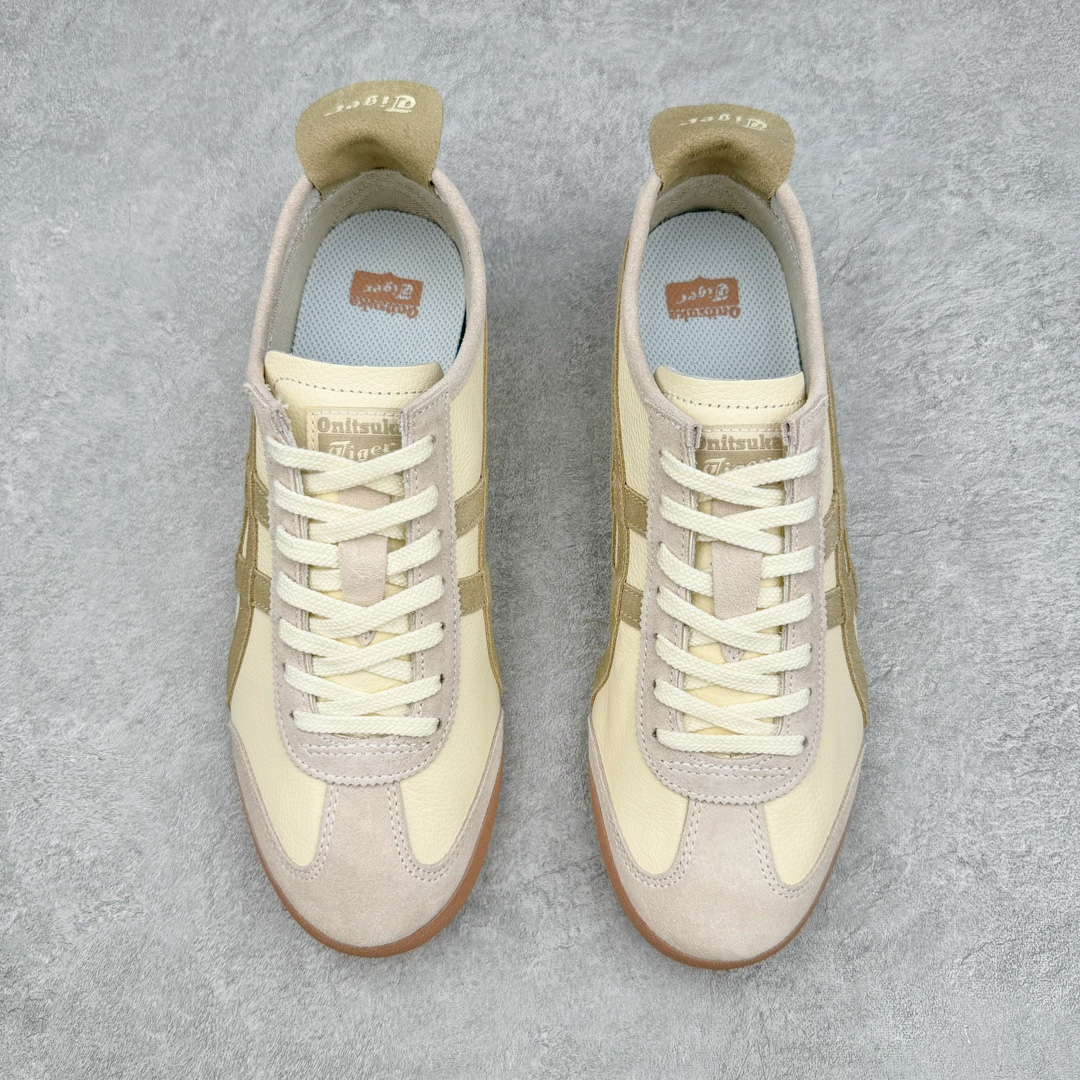 图片[2]-＃HK纯原 Asics Onitsuka Tiger MEXICO 66 亚瑟士鬼冢虎复古经典板鞋 市场最强版本 头层小羊皮加持 海外订单工厂出品 超成熟稳定的做工品控 原装全套纸板楦头开发 原汁原味 完美呈现版型 私模正确鞋底咬花纹路 一比一鞋头弧度高度鞋身弧度 绝不口嗨 细节品控鞋型随意秒杀市面 原档咬花纹路私模大底 一个单元有六个三角形 总体形拼接呈现花瓣状 官方四联吊牌 原装Ortholite轻量化鞋垫 原盒原配 质保卡 说明书 钢印防尘纸 纸板中底带钢印 乳胶组合鞋垫 支持全方位的对比专柜 产品从款式颜色造型上体现出追求舒适和细节的完美 鞋类更是推崇手工制作的严谨与完美 融舒适性与可穿性的设计风格 注重细节的完美和别致魅力 既保持稳重 又不失轻松的时尚感 尺码：36 37 37.5 38 39 39.5 40 40.5 41.5 42 42.5 43.5 44 45 46-选品中心