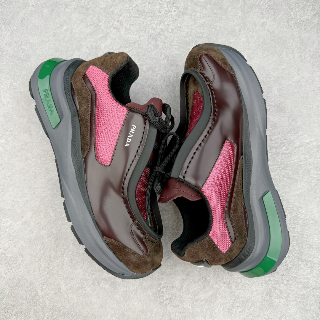 图片[3]-＃GD广顶 Prada Systeme 普拉达亮面皮革休闲时尚生活运动鞋 以现代手法重塑经典风格隐藏式鞋带造就简洁外观全手工缝制体现品牌匠人精神轻便的鞋底充满运动感 尺码：39 40 41 42 43 44 45-选品中心