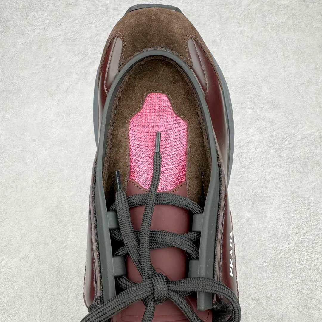 图片[4]-＃GD广顶 Prada Systeme 普拉达亮面皮革休闲时尚生活运动鞋 以现代手法重塑经典风格隐藏式鞋带造就简洁外观全手工缝制体现品牌匠人精神轻便的鞋底充满运动感 尺码：39 40 41 42 43 44 45-选品中心