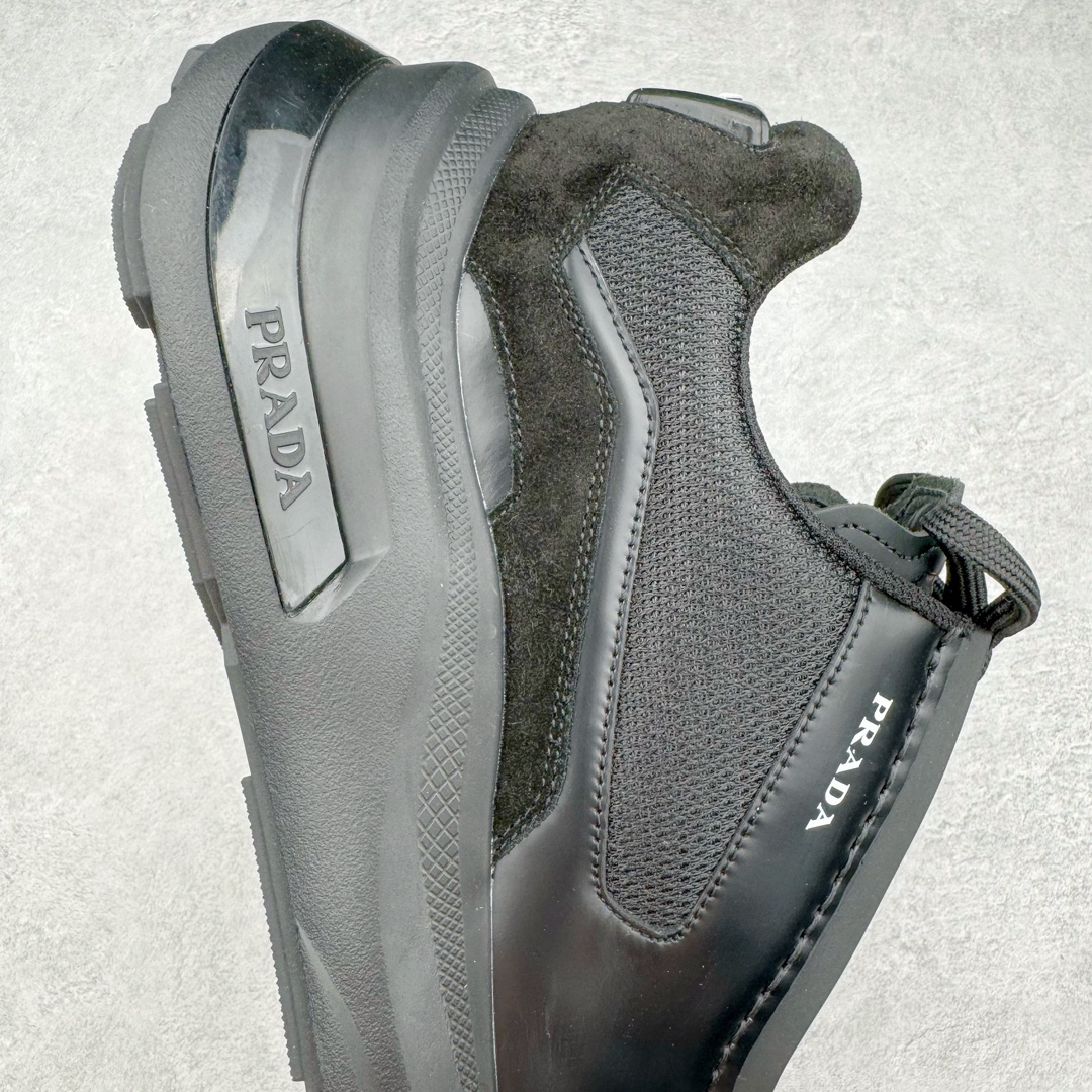 图片[6]-＃GD广顶 Prada Systeme 普拉达亮面皮革休闲时尚生活运动鞋 以现代手法重塑经典风格隐藏式鞋带造就简洁外观全手工缝制体现品牌匠人精神轻便的鞋底充满运动感 尺码：39 40 41 42 43 44 45-选品中心