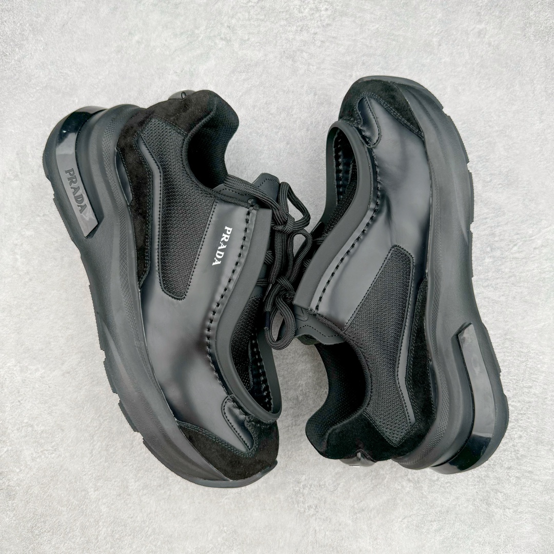图片[3]-＃GD广顶 Prada Systeme 普拉达亮面皮革休闲时尚生活运动鞋 以现代手法重塑经典风格隐藏式鞋带造就简洁外观全手工缝制体现品牌匠人精神轻便的鞋底充满运动感 尺码：39 40 41 42 43 44 45-选品中心
