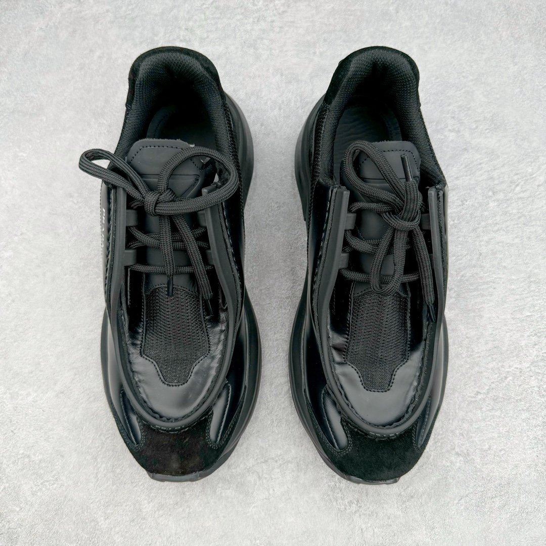 图片[2]-＃GD广顶 Prada Systeme 普拉达亮面皮革休闲时尚生活运动鞋 以现代手法重塑经典风格隐藏式鞋带造就简洁外观全手工缝制体现品牌匠人精神轻便的鞋底充满运动感 尺码：39 40 41 42 43 44 45-选品中心