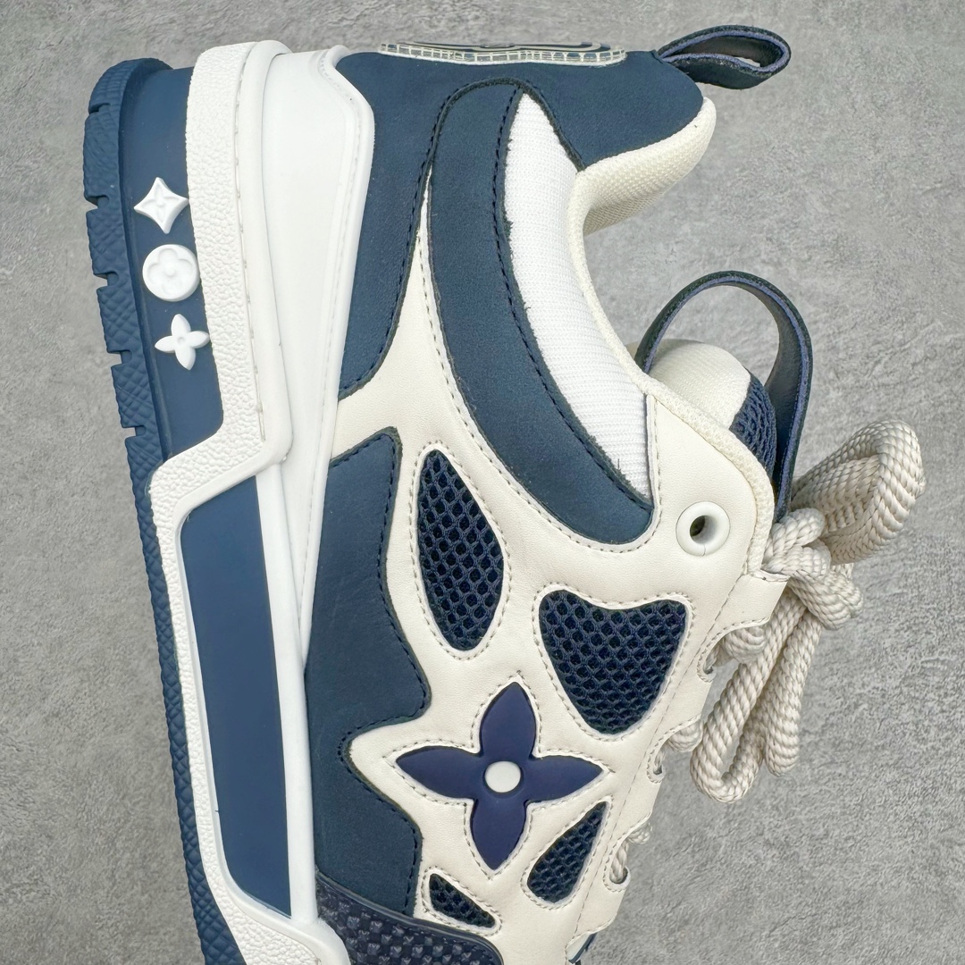 图片[6]-＃GD广顶 Louis Vuitton SKATE lv路易威登系带时装走秀运动时尚板鞋 外贸零售特供批次 2023全新纸板数据 印花高频效果碾压市面 市售天花板产物 耗时半年巨作 全套原厂新版原纸板楦头开发 原厂特供皮料加持 市场所有版本中综合最强的货品 GD实力大厂出品 全网最全配色更新最快 最成熟的做工稳定的品控 完美鞋型超高的清洁度 零毛边线头瑕疵 全套原楦原纸版原鞋开模 全网最具灵魂的版型 正确原装黄色鞋盒 正确中底印花 鞋面印花3D高频深度立体 全鞋电脑针车 紧密相连 针距密度一致 环保乳胶注塑鞋垫 厚度脚感还原原版 皮面裁剪部位 统一油边封口工艺 原装橡胶大底含胶量大底组合零偏差 专柜全套包装 防尘袋 说明书 质保卡 男女鞋 尺码：35 36 37 38 39 40 41 42 43 44 45-选品中心