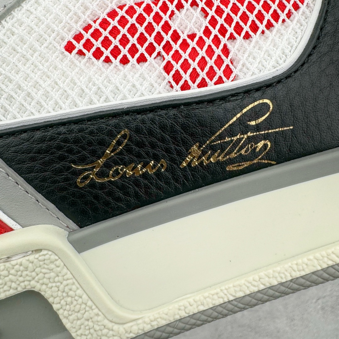 图片[19]-＃GD广顶 Louis Vuitton Trainer lv路易威登时装走秀运动时尚板鞋 外贸零售特供批次 2023全新纸板数据 印花高频效果碾压市面 市售天花板产物 耗时半年巨作 全套原厂新版原纸板楦头开发 原厂特供皮料加持 市场所有版本中综合最强的货品 GD实力大厂出品 全网最全配色更新最快 最成熟的做工稳定的品控 完美鞋型超高的清洁度 零毛边线头瑕疵 全套原楦原纸版原鞋开模 全网最具灵魂的版型 正确原装黄色鞋盒 正确中底印花 鞋面印花3D高频深度立体 全鞋电脑针车 紧密相连 针距密度一致 环保乳胶注塑鞋垫 厚度脚感还原原版 皮面裁剪部位 统一油边封口工艺 原装橡胶大底含胶量大底组合零偏差 专柜全套包装 防尘袋 说明书 质保卡 男女鞋 尺码：35 36 37 38 39 40 41 42 43 44 45-选品中心