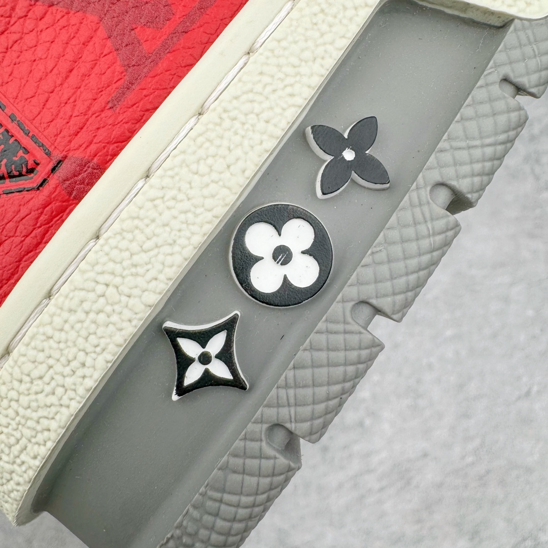 图片[14]-＃GD广顶 Louis Vuitton Trainer lv路易威登时装走秀运动时尚板鞋 外贸零售特供批次 2023全新纸板数据 印花高频效果碾压市面 市售天花板产物 耗时半年巨作 全套原厂新版原纸板楦头开发 原厂特供皮料加持 市场所有版本中综合最强的货品 GD实力大厂出品 全网最全配色更新最快 最成熟的做工稳定的品控 完美鞋型超高的清洁度 零毛边线头瑕疵 全套原楦原纸版原鞋开模 全网最具灵魂的版型 正确原装黄色鞋盒 正确中底印花 鞋面印花3D高频深度立体 全鞋电脑针车 紧密相连 针距密度一致 环保乳胶注塑鞋垫 厚度脚感还原原版 皮面裁剪部位 统一油边封口工艺 原装橡胶大底含胶量大底组合零偏差 专柜全套包装 防尘袋 说明书 质保卡 男女鞋 尺码：35 36 37 38 39 40 41 42 43 44 45-选品中心