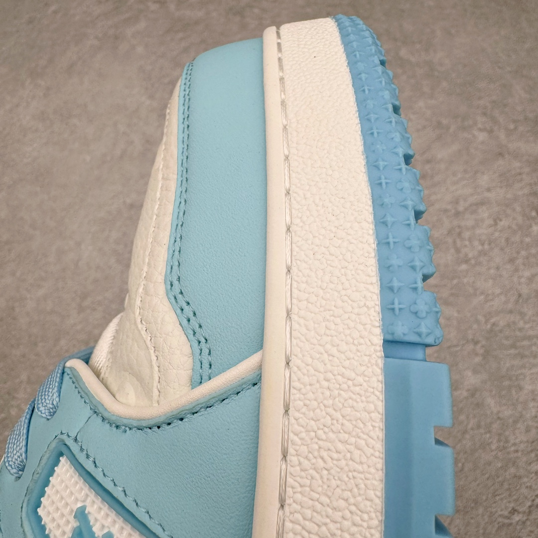 图片[17]-＃GD广顶 Louis Vuitton Trainer lv路易威登时装走秀运动时尚板鞋 外贸零售特供批次 2023全新纸板数据 印花高频效果碾压市面 市售天花板产物 耗时半年巨作 全套原厂新版原纸板楦头开发 原厂特供皮料加持 市场所有版本中综合最强的货品 GD实力大厂出品 全网最全配色更新最快 最成熟的做工稳定的品控 完美鞋型超高的清洁度 零毛边线头瑕疵 全套原楦原纸版原鞋开模 全网最具灵魂的版型 正确原装黄色鞋盒 正确中底印花 鞋面印花3D高频深度立体 全鞋电脑针车 紧密相连 针距密度一致 环保乳胶注塑鞋垫 厚度脚感还原原版 皮面裁剪部位 统一油边封口工艺 原装橡胶大底含胶量大底组合零偏差 专柜全套包装 防尘袋 说明书 质保卡 男女鞋 尺码：35 36 37 38 39 40 41 42 43 44 45-选品中心