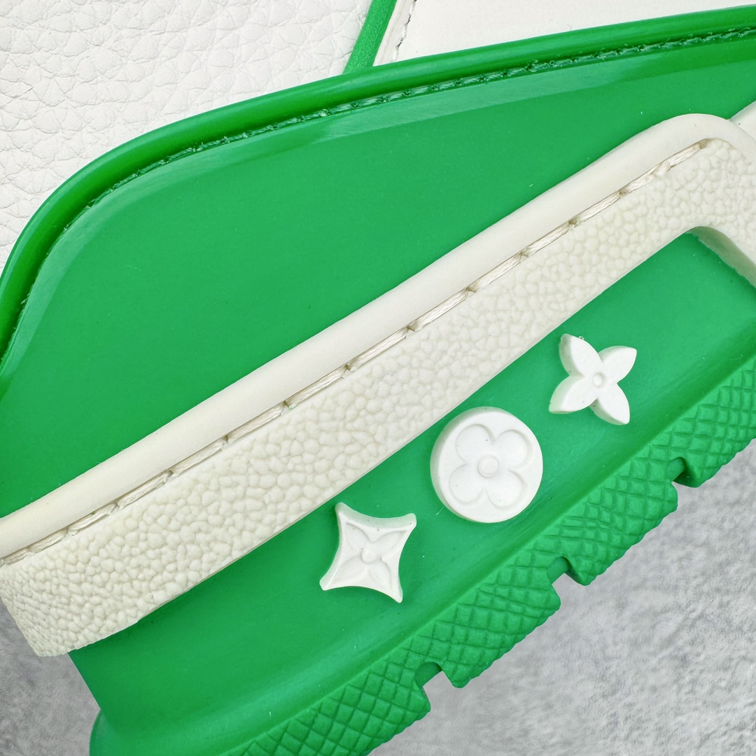 图片[14]-＃GD广顶 Louis Vuitton Trainer lv路易威登时装走秀运动时尚板鞋 外贸零售特供批次 2023全新纸板数据 印花高频效果碾压市面 市售天花板产物 耗时半年巨作 全套原厂新版原纸板楦头开发 原厂特供皮料加持 市场所有版本中综合最强的货品 GD实力大厂出品 全网最全配色更新最快 最成熟的做工稳定的品控 完美鞋型超高的清洁度 零毛边线头瑕疵 全套原楦原纸版原鞋开模 全网最具灵魂的版型 正确原装黄色鞋盒 正确中底印花 鞋面印花3D高频深度立体 全鞋电脑针车 紧密相连 针距密度一致 环保乳胶注塑鞋垫 厚度脚感还原原版 皮面裁剪部位 统一油边封口工艺 原装橡胶大底含胶量大底组合零偏差 专柜全套包装 防尘袋 说明书 质保卡 男女鞋 尺码：35 36 37 38 39 40 41 42 43 44 45-选品中心