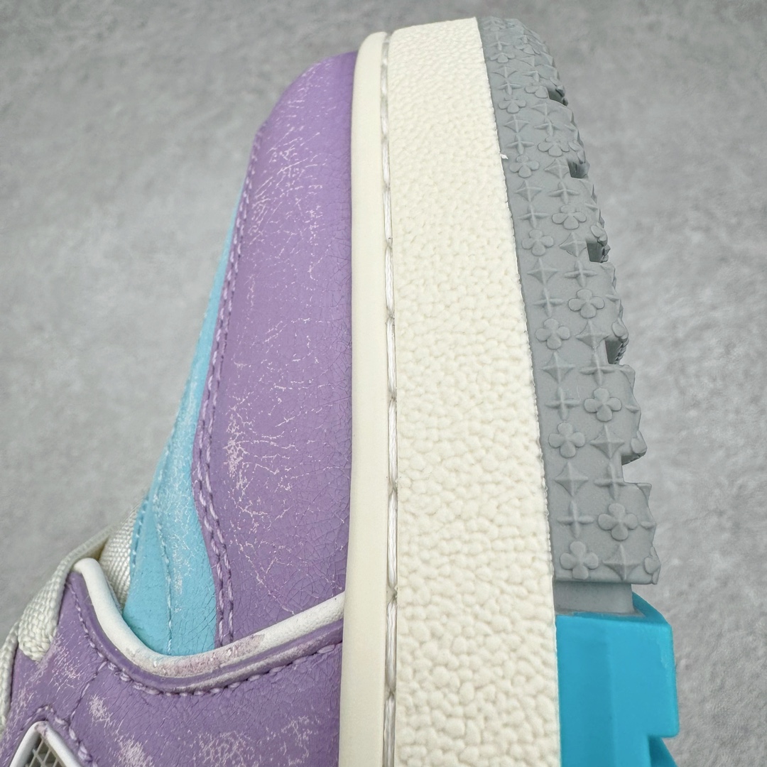 图片[13]-＃GD广顶 Louis Vuitton Trainer lv路易威登时装走秀运动时尚板鞋 外贸零售特供批次 2023全新纸板数据 印花高频效果碾压市面 市售天花板产物 耗时半年巨作 全套原厂新版原纸板楦头开发 原厂特供皮料加持 市场所有版本中综合最强的货品 GD实力大厂出品 全网最全配色更新最快 最成熟的做工稳定的品控 完美鞋型超高的清洁度 零毛边线头瑕疵 全套原楦原纸版原鞋开模 全网最具灵魂的版型 正确原装黄色鞋盒 正确中底印花 鞋面印花3D高频深度立体 全鞋电脑针车 紧密相连 针距密度一致 环保乳胶注塑鞋垫 厚度脚感还原原版 皮面裁剪部位 统一油边封口工艺 原装橡胶大底含胶量大底组合零偏差 专柜全套包装 防尘袋 说明书 质保卡 男女鞋 尺码：35 36 37 38 39 40 41 42 43 44 45-选品中心