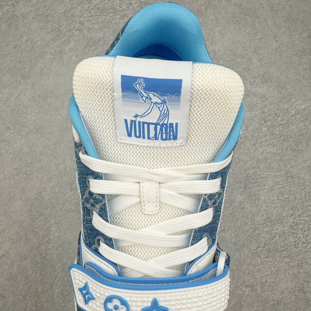 图片[5]-💰480 ＃GD广顶 Louis Vuitton Trainer lv路易威登时装走秀运动时尚板鞋 外贸零售特供批次 2023全新纸板数据 印花高频效果碾压市面 市售天花板产物 耗时半年巨作 全套原厂新版原纸板楦头开发 原厂特供皮料加持 市场所有版本中综合最强的货品 GD实力大厂出品 全网最全配色更新最快 最成熟的做工稳定的品控 完美鞋型超高的清洁度 零毛边线头瑕疵 全套原楦原纸版原鞋开模 全网最具灵魂的版型 正确原装黄色鞋盒 正确中底印花 鞋面印花3D高频深度立体 全鞋电脑针车 紧密相连 针距密度一致 环保乳胶注塑鞋垫 厚度脚感还原原版 皮面裁剪部位 统一油边封口工艺 原装橡胶大底含胶量大底组合零偏差 专柜全套包装 防尘袋 说明书 质保卡 男女鞋 尺码：35 36 37 38 39 40 41 42 43 44 45 编码：by5936050-运动鞋