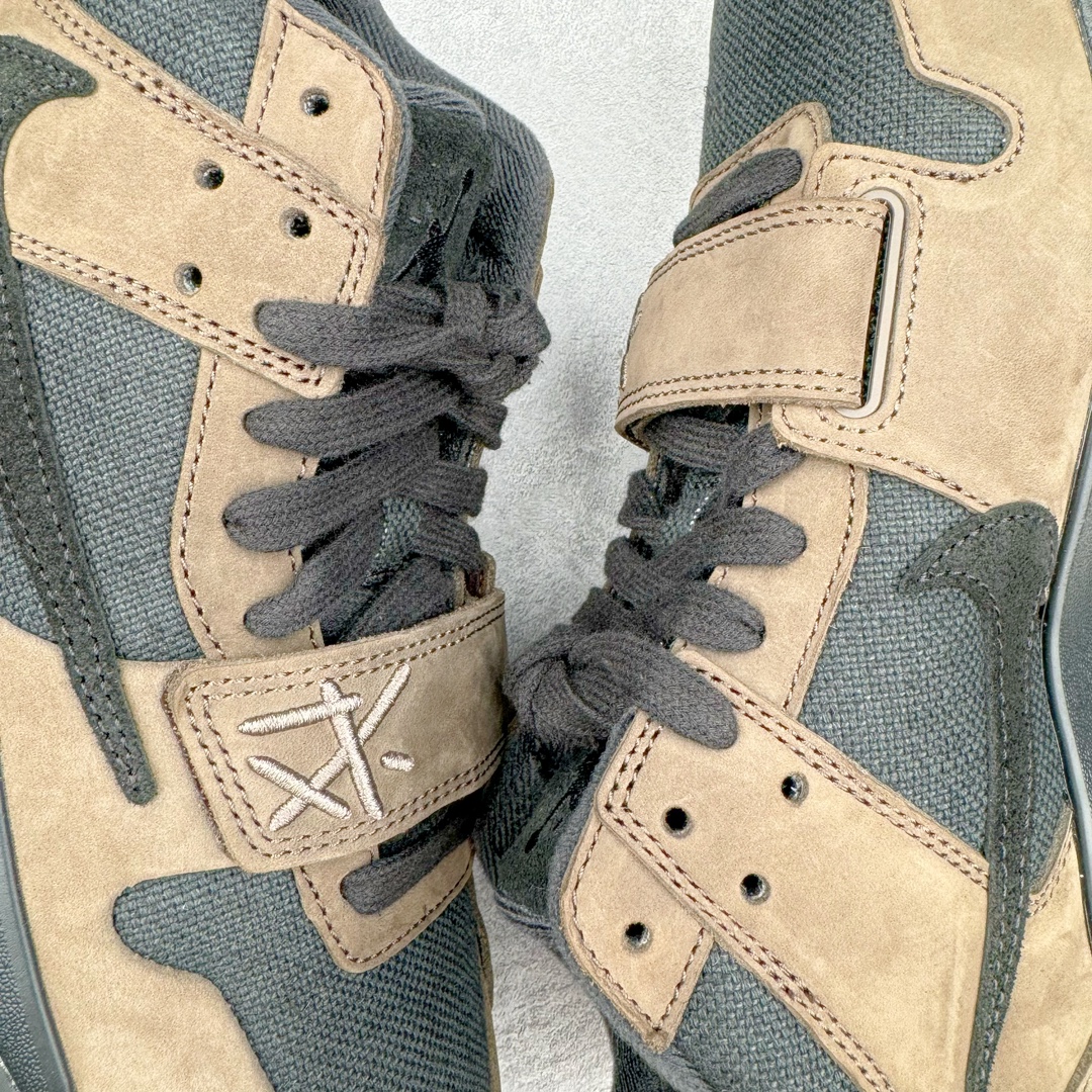 图片[10]-＃PK纯原 Travis Scott x Jordan AJ Cut The Check TS倒钩联名魔术贴篮球鞋 黑棕 FZ8117-204 注意默认配原盒盒子配套布袋不用加钱 退货丢失扣30元 原厂全套原楦原纸板冲刀磨具开发 原厂皮料加持 原厂港宝加持定型后跟R度完美 同源原厂电绣 鬼脸飞翼针数密度立体效果一致 百分百一致原鞋 原厂拉帮工艺 针距密度一致 后跟弧度收口自然不对折 极致一眼正品既视感 进口玻璃冲刀皮料裁剪零毛边 全鞋电脑针车工艺 品控清洁度最高QC检验标准 免检产品 原厂订购鞋盒、布袋、鞋标、防尘纸、鞋撑、鞋带 追求极致的原厂味道 配色方面采用白色为基础 搭配棕色框架呈现 完美还原了初代倒钩的配色设计 细节方面 标志性的反钩Swoosh采用米色点缀 鞋面还带有特殊的魔术贴细节 此外在鞋舌、后跟部分均带有Cactus Jack厂牌Logo 彰显鞋款特殊身份 尺码：36 36.5 37.5 38 38.5 39 40 40.5 41 42 42.5 43 44 44.5 45 46 47.5-选品中心