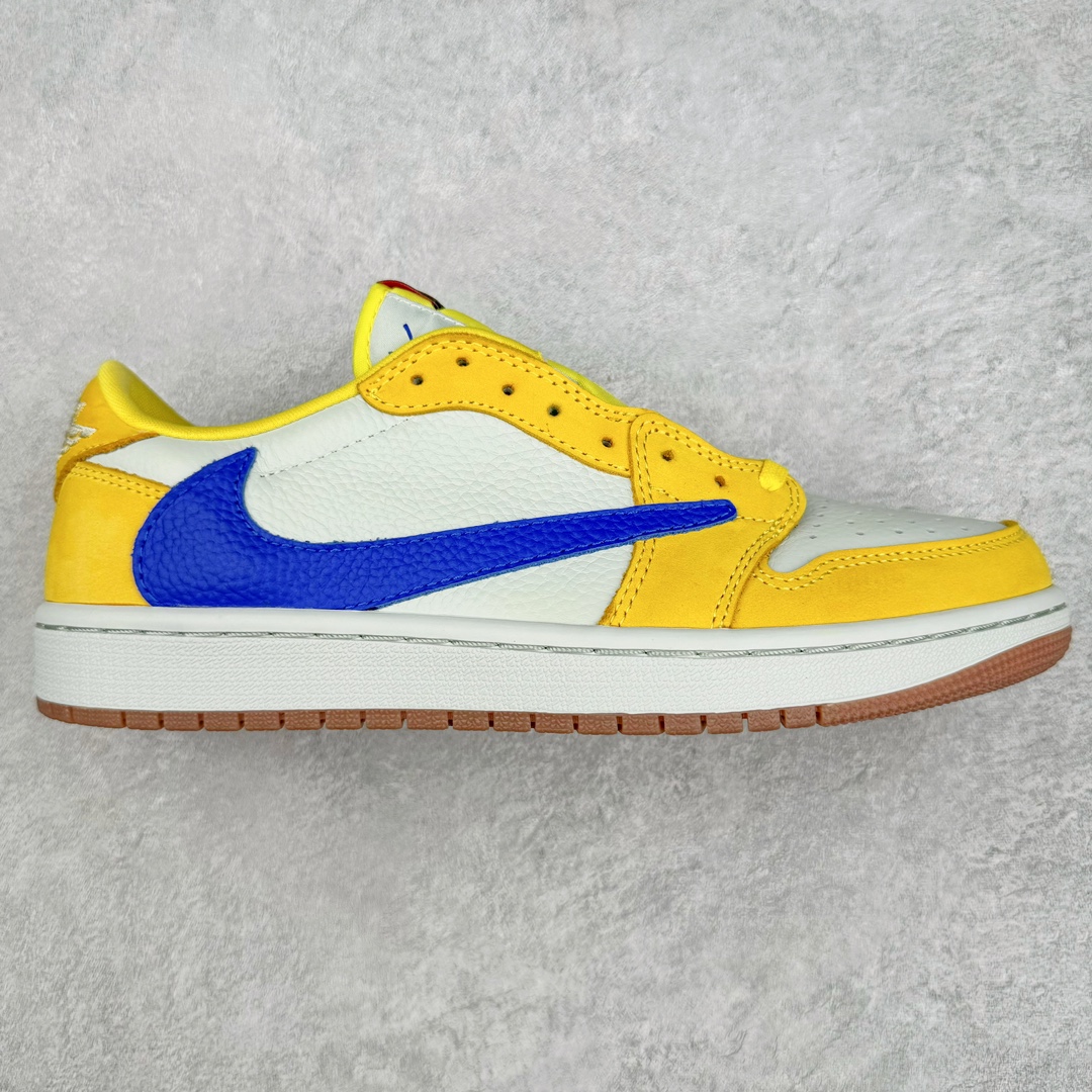 ＃DT同源福利回馈 Travis Scott x Air Jordan AJ1 Low OG SP TS联名倒钩8.0低帮 黄蓝色 DZ4137-700 头层皮料加持 DT同源全套原纸板楦头开发 确保原汁原味 完美呈现倒钩版型 原档案转印油墨一体 一码一磨具拒绝假半码 此版本只针对中端市场 皮料材质有所更替 其他数据细节工艺流程均保持一致 绝不口嗨 原盒原配 外盒透明胶套 内侧字体 工整带凹凸感 原厂拉帮工艺 针距密度一致 后跟弧度收口自然不对折 极致一眼正品既视感 进口玻璃冲刀皮料裁剪零毛边 承诺百分百一致原鞋 全鞋电脑针车工艺 进口港宝加持 后跟自然饱满 全鞋荧光划线卡点 追求极致完美 每一双都是工艺品 多重QC质检 超越公司货的品控标准 尺码：36 36.5 37.5 38 38.5 39 40 40.5 41 42 42.5 43 44 44.5 45 46 47.5-选品中心