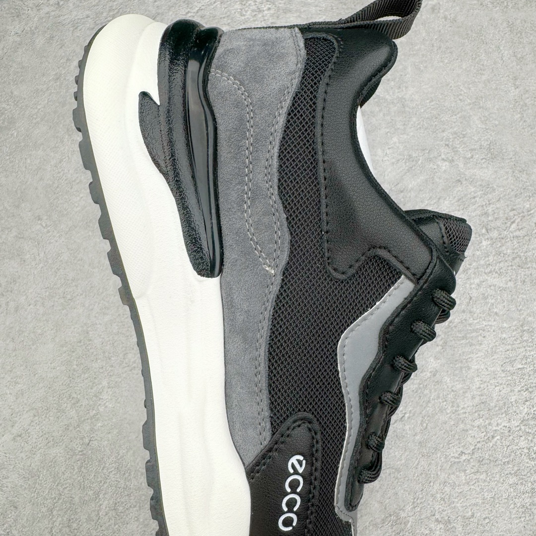 图片[6]-ECCO爱步男鞋夏季新款时尚运动鞋 潮流拼接华夫鞋健步鞋 复古跑鞋老爹鞋 品质牛皮与反绒剖面牛皮拼接 透气网布促进鞋内空气流动 质感细腻 舒适透气 鞋面撞色设计，打造现代时尚外观 多种材质拼接 休闲百搭 简约利落PU+TPU中底 橡胶大底 抓地力强 轻盈缓震 舒适回弹 具有良好的防滑耐磨性 时尚个性 出街有型 尺码：38 39 40 41 42 43 44（皮鞋码）-选品中心