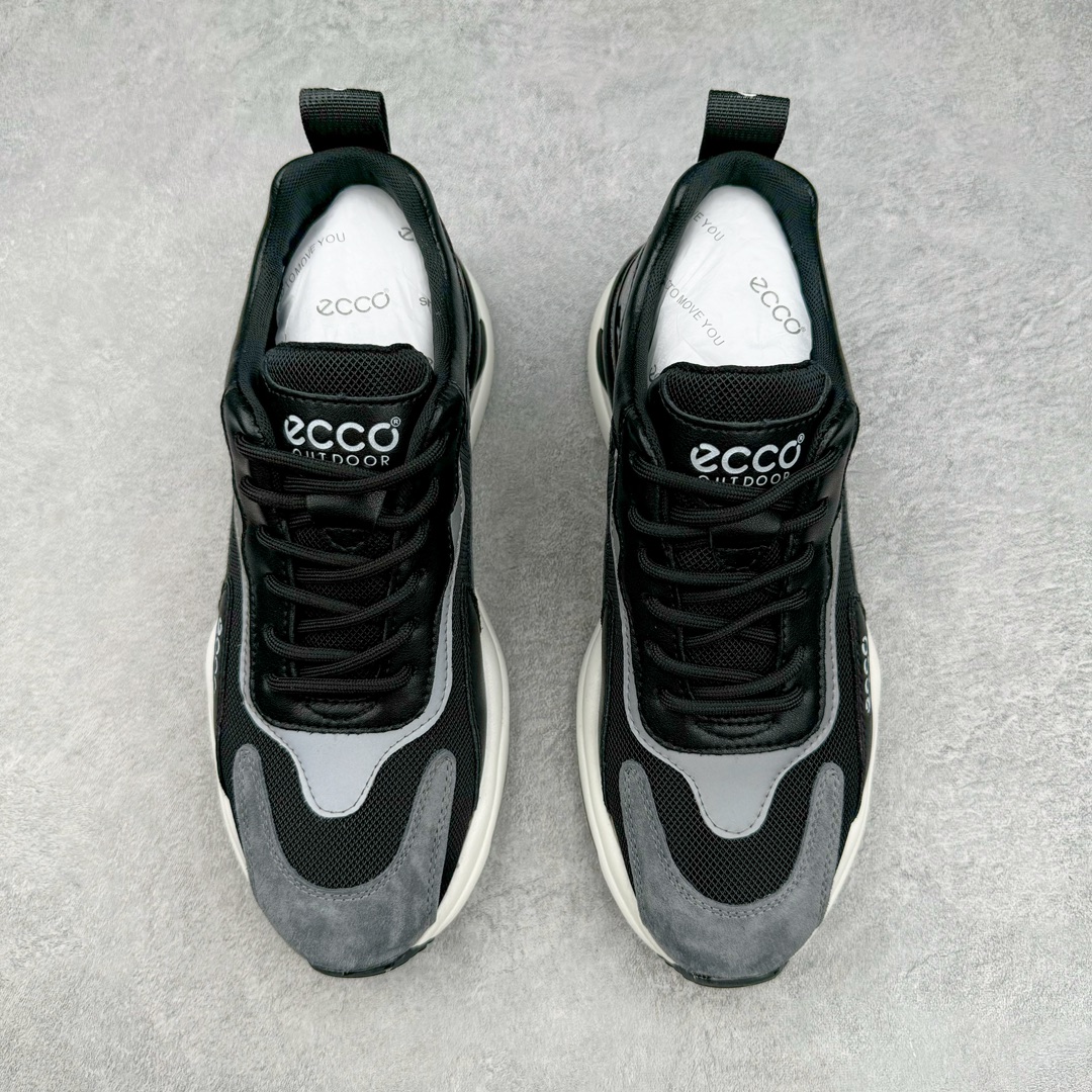图片[2]-ECCO爱步男鞋夏季新款时尚运动鞋 潮流拼接华夫鞋健步鞋 复古跑鞋老爹鞋 品质牛皮与反绒剖面牛皮拼接 透气网布促进鞋内空气流动 质感细腻 舒适透气 鞋面撞色设计，打造现代时尚外观 多种材质拼接 休闲百搭 简约利落PU+TPU中底 橡胶大底 抓地力强 轻盈缓震 舒适回弹 具有良好的防滑耐磨性 时尚个性 出街有型 尺码：38 39 40 41 42 43 44（皮鞋码）-选品中心