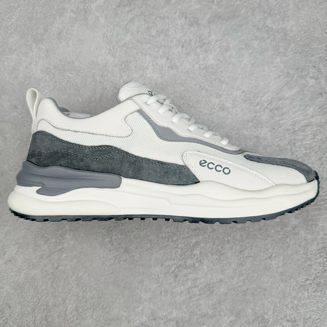 ECCO爱步男鞋夏季新款时尚运动鞋 潮流拼接华夫鞋健步鞋 复古跑鞋老爹鞋 品质牛皮与反绒剖面牛皮拼接 透气网布促进鞋内空气流动 质感细腻 舒适透气 鞋面撞色设计，打造现代时尚外观 多种材质拼接 休闲百搭 简约利落PU+TPU中底 橡胶大底 抓地力强 轻盈缓震 舒适回弹 具有良好的防滑耐磨性 时尚个性 出街有型 尺码：38 39 40 41 42 43 44（皮鞋码）-选品中心