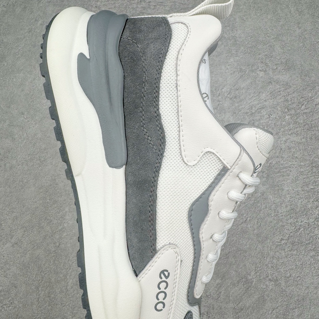 图片[6]-ECCO爱步男鞋夏季新款时尚运动鞋 潮流拼接华夫鞋健步鞋 复古跑鞋老爹鞋 品质牛皮与反绒剖面牛皮拼接 透气网布促进鞋内空气流动 质感细腻 舒适透气 鞋面撞色设计，打造现代时尚外观 多种材质拼接 休闲百搭 简约利落PU+TPU中底 橡胶大底 抓地力强 轻盈缓震 舒适回弹 具有良好的防滑耐磨性 时尚个性 出街有型 尺码：38 39 40 41 42 43 44（皮鞋码）-选品中心