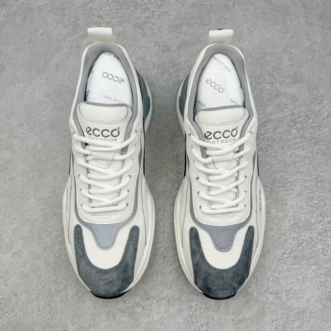 图片[2]-ECCO爱步男鞋夏季新款时尚运动鞋 潮流拼接华夫鞋健步鞋 复古跑鞋老爹鞋 品质牛皮与反绒剖面牛皮拼接 透气网布促进鞋内空气流动 质感细腻 舒适透气 鞋面撞色设计，打造现代时尚外观 多种材质拼接 休闲百搭 简约利落PU+TPU中底 橡胶大底 抓地力强 轻盈缓震 舒适回弹 具有良好的防滑耐磨性 时尚个性 出街有型 尺码：38 39 40 41 42 43 44（皮鞋码）-选品中心