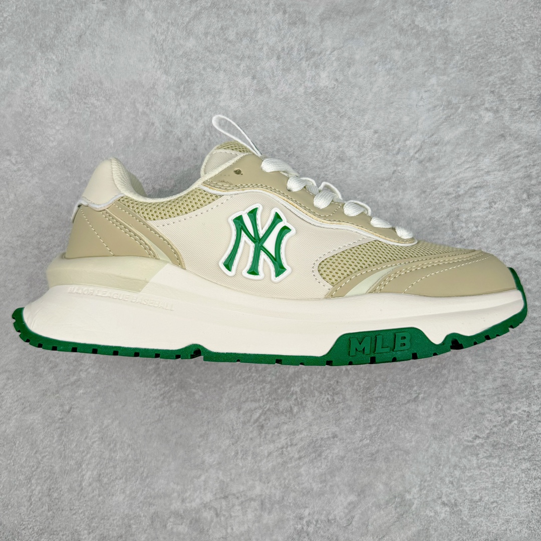 MLB Chunky Runner 2024S 复古印花老爹鞋系列低帮轻量增高厚底百搭休闲运动慢跑鞋 Korea韩国联名NY美国榄球纽约洋基队限定 韩国代购专供 全套原楦原纸板原厂数据开发 正确中底拉帮中底网布细节 平台代购专供 左脚内置芯片 韩国代购吊牌标贴 独家一比一RB+MD组合大底 高频后跟小人Logo精准对位立体饱满 正确网布加超迁鞋面 转印中底走线紧密 转印Logo工艺表层防刮不掉色 尺码：35 36 36.5 37.5 38 38.5 39 40 40.5 41 42 42.5 43 44 45-选品中心