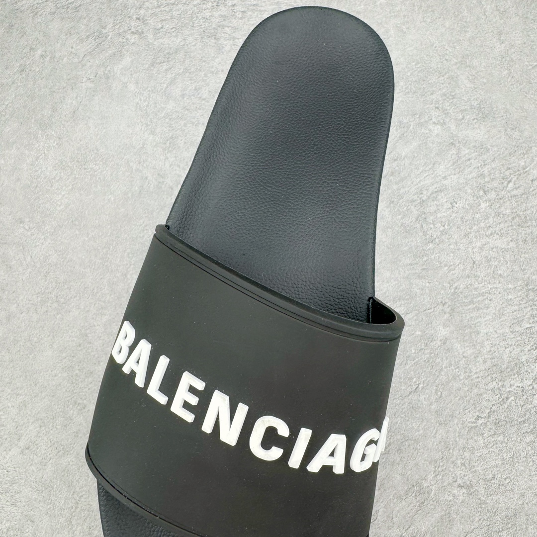 图片[5]-💰100 ＃Good纯原福利‼Balenciaga Pool Slide Sandal 巴黎世家时尚套穿橡胶一字涉水拖鞋 Piscine橡胶拖鞋式凉鞋 橡胶拖鞋式凉鞋 压模橡胶鞋床 带子上的白色 3D 标志 后跟浮印Balenciaga品牌标识 同色系鞋底和鞋垫 尺码：40 41 42 43 44 45 46 编码：by1936070-运动鞋