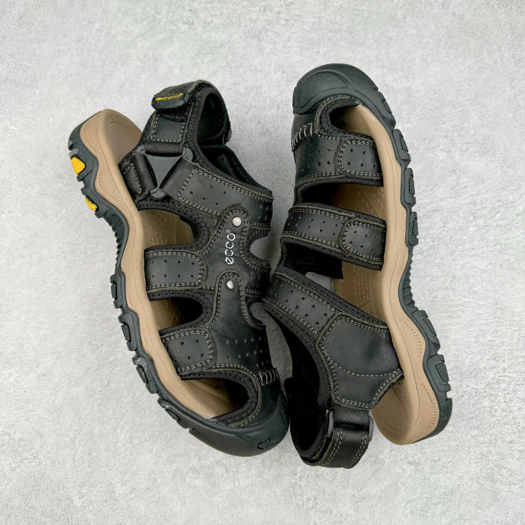 图片[3]-ECCO爱步男鞋2024夏季新款户外凉鞋 沙滩鞋男鞋 越野系列新品 酷爽夏日出行 褪去厚重和繁琐的束缚 百看不厌的拼接鞋面，个性走势畅游盛夏 鞋面采用抽绳扣，适应各种脚型 防撞鞋头构造 橡胶半包结构 形成防撞保护 避免磕碰 采用MD按摩垫脚，U型结构包裹脚跟缓解疲劳 后跟魔术贴条 粘合强防止掉脚 回弹轻便鞋底 耐磨抗老化，具有较强抓地性和耐磨性，稳固支撑 尺码：38 39 40 41 42 43 44 45（皮鞋码）-选品中心