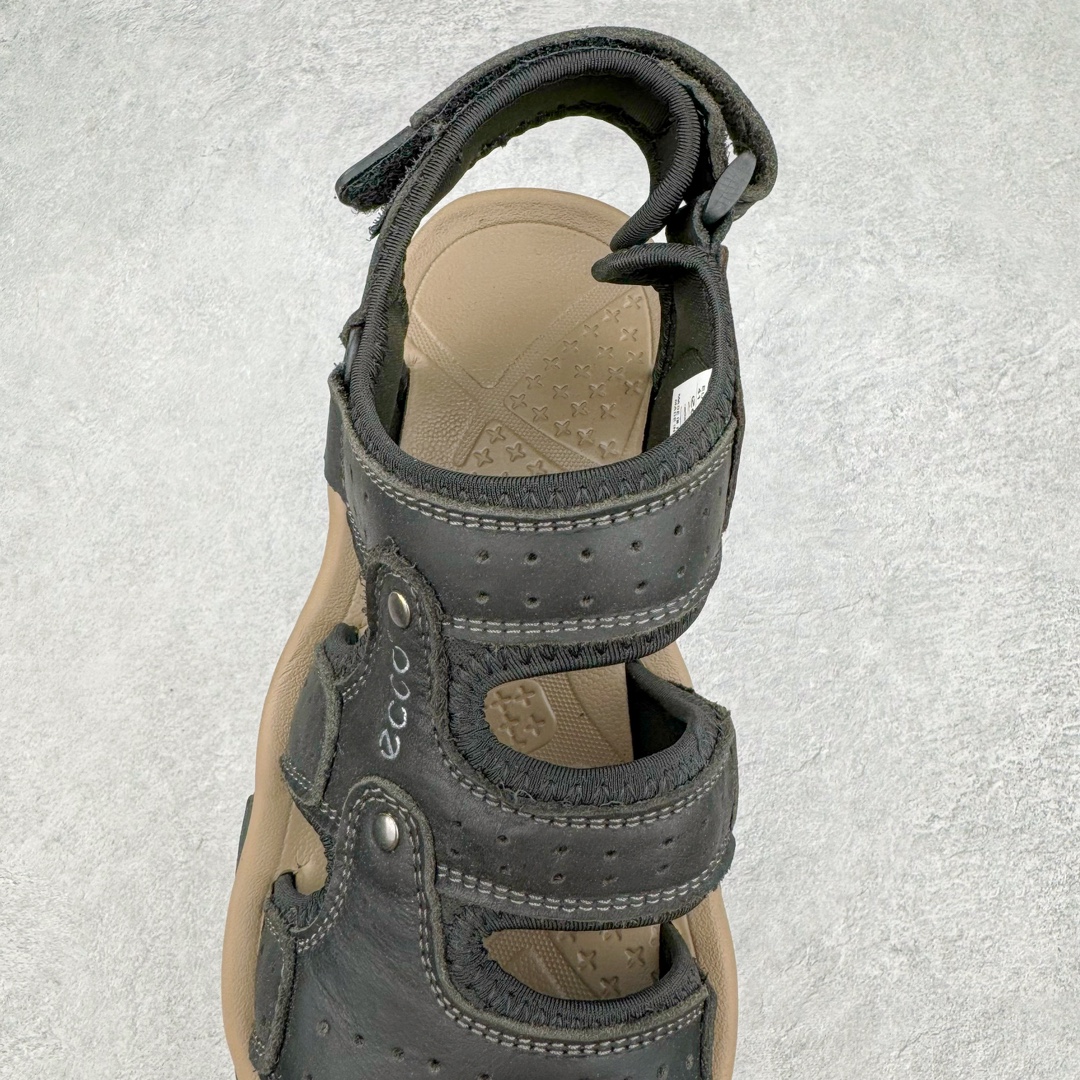 图片[5]-ECCO爱步男鞋2024夏季新款户外凉鞋 沙滩鞋男鞋 越野系列新品 酷爽夏日出行 褪去厚重和繁琐的束缚 百看不厌的拼接鞋面，个性走势畅游盛夏 鞋面采用抽绳扣，适应各种脚型 防撞鞋头构造 橡胶半包结构 形成防撞保护 避免磕碰 采用MD按摩垫脚，U型结构包裹脚跟缓解疲劳 后跟魔术贴条 粘合强防止掉脚 回弹轻便鞋底 耐磨抗老化，具有较强抓地性和耐磨性，稳固支撑 尺码：38 39 40 41 42 43 44 45（皮鞋码）-选品中心