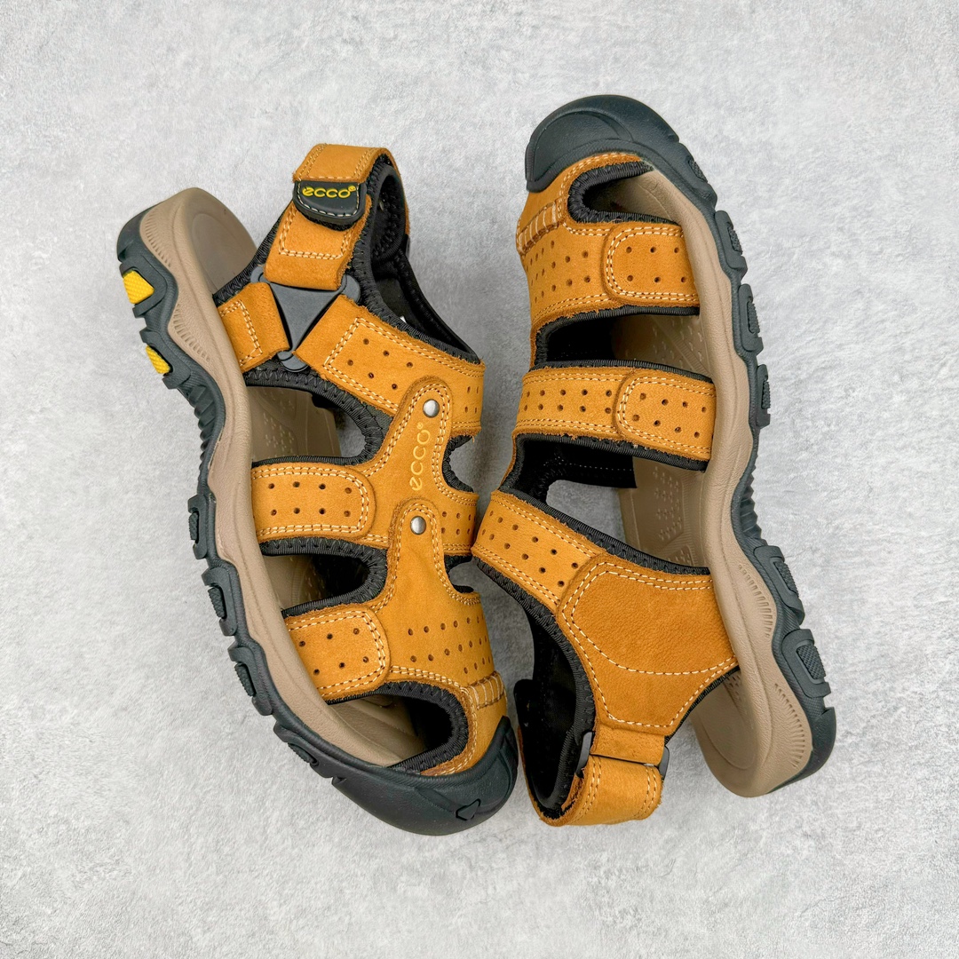 图片[3]-ECCO爱步男鞋2024夏季新款户外凉鞋 沙滩鞋男鞋 越野系列新品 酷爽夏日出行 褪去厚重和繁琐的束缚 百看不厌的拼接鞋面，个性走势畅游盛夏 鞋面采用抽绳扣，适应各种脚型 防撞鞋头构造 橡胶半包结构 形成防撞保护 避免磕碰 采用MD按摩垫脚，U型结构包裹脚跟缓解疲劳 后跟魔术贴条 粘合强防止掉脚 回弹轻便鞋底 耐磨抗老化，具有较强抓地性和耐磨性，稳固支撑 尺码：38 39 40 41 42 43 44 45（皮鞋码）-选品中心