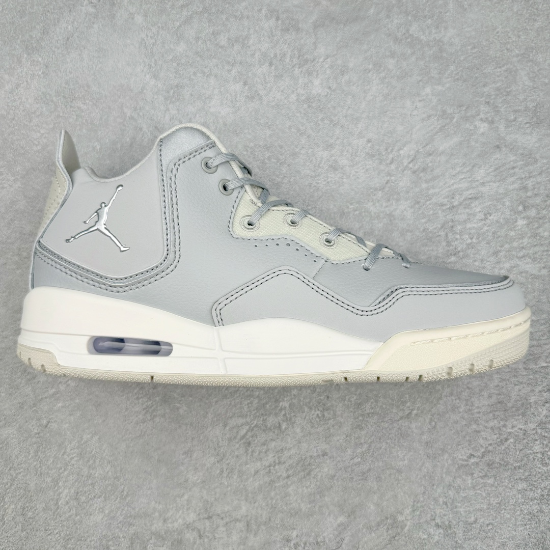 图片[10]-＃PB纯原福利 Air Jordan Courtside AJ23 简版中帮复古休闲运动文化篮球鞋 市面唯一纯原批次 全套原纸板楦头开发 原厂大底磨具加持立体防滑纹理 原装可视Air Sole气垫 原汁原味最完美的版型 唯一正确鞋头趴度弧度高度鞋身腰线 作为AJ3到AJ4之间的过渡产品 之所以被称为AJ3的简版 它们的造型非常的相似但是也有一些差异 鞋面采用耐磨的牛剖层和人造革鞋面搭配 后跟可以明显看见Air Max气垫 出色的包裹效果让鞋子脚感非常舒适 也让脚掌以及脚面更加的贴合鞋子 在双脚落地产生冲击力的同时 可视气垫可以有效减缓力道 提高鞋子整体的稳定性 既能起到减震的作用 又能保证双足舒适的脚感 另外灵敏的Phylon中底以及鞋帮的设计 锁住双足 也为前掌提供了有效的包裹 内衬部分采用了透气的织物材料 为脚部的舒适脚感提供了充足的条件 最后就是大底部分 大底采用的是橡胶材质 无论是日常压马路还是简单的运动 都是可以驾驭 鞋底水波纹以及其他不规则图案 也保障了鞋子充足的防滑性以及耐磨性 尺码：36 36.5 37.5 38 38.5 39 40 40.5 41 42 42.5 43 44 45 46 47.5-选品中心