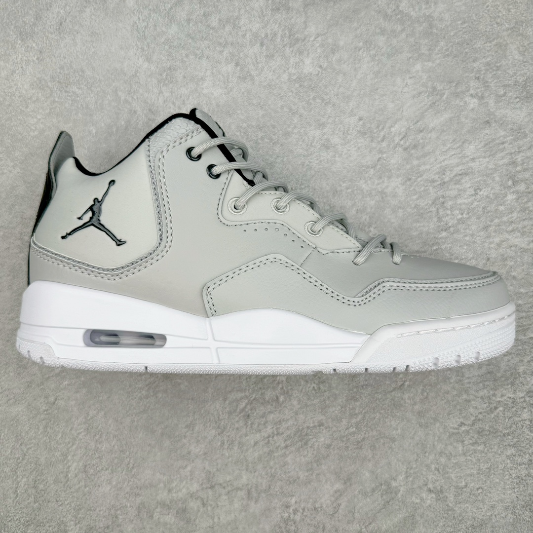 图片[6]-＃PB纯原福利 Air Jordan Courtside AJ23 简版中帮复古休闲运动文化篮球鞋 市面唯一纯原批次 全套原纸板楦头开发 原厂大底磨具加持立体防滑纹理 原装可视Air Sole气垫 原汁原味最完美的版型 唯一正确鞋头趴度弧度高度鞋身腰线 作为AJ3到AJ4之间的过渡产品 之所以被称为AJ3的简版 它们的造型非常的相似但是也有一些差异 鞋面采用耐磨的牛剖层和人造革鞋面搭配 后跟可以明显看见Air Max气垫 出色的包裹效果让鞋子脚感非常舒适 也让脚掌以及脚面更加的贴合鞋子 在双脚落地产生冲击力的同时 可视气垫可以有效减缓力道 提高鞋子整体的稳定性 既能起到减震的作用 又能保证双足舒适的脚感 另外灵敏的Phylon中底以及鞋帮的设计 锁住双足 也为前掌提供了有效的包裹 内衬部分采用了透气的织物材料 为脚部的舒适脚感提供了充足的条件 最后就是大底部分 大底采用的是橡胶材质 无论是日常压马路还是简单的运动 都是可以驾驭 鞋底水波纹以及其他不规则图案 也保障了鞋子充足的防滑性以及耐磨性 尺码：36 36.5 37.5 38 38.5 39 40 40.5 41 42 42.5 43 44 45 46 47.5-选品中心