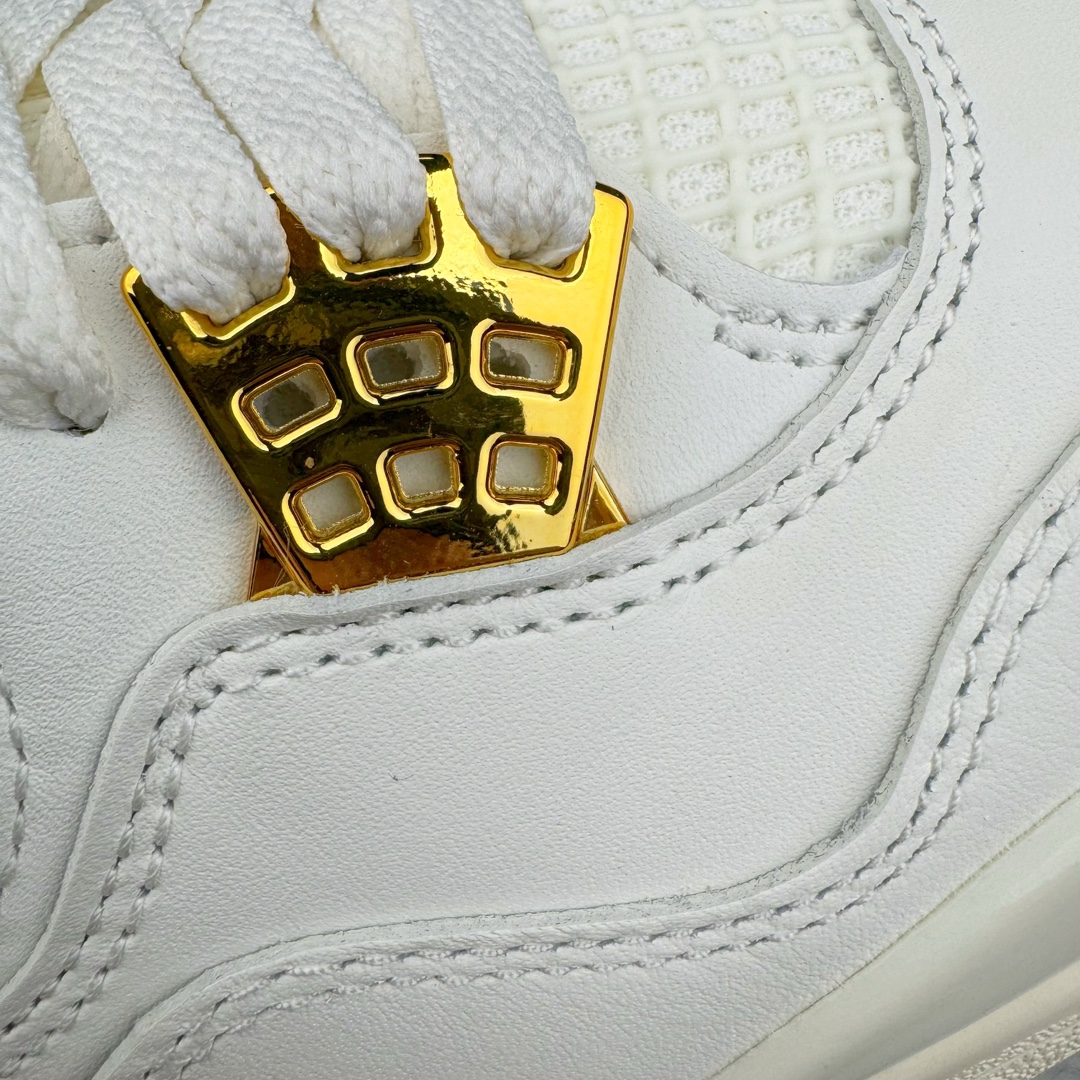 图片[20]-＃Ljr Air Jordan AJ4 Retro 盐白金属扣 AQ9129-170 圈内高端零售标杆 独家外贸特供 耗时半年巨作 全套原纸板楦头开发 原厂特供皮料加持 确保原汁原味 完美呈现四代版型 一比一鞋头弧度高度鞋身弧度 数据细节工艺流程均保持原鞋一致 原厂TPU网格鞋带扣 正确内里网布 菱角分明不变形无多余毛边 柔软性质感一致于原鞋 市场唯一原厂鞋扣模具 背面可见隐藏注塑口 原厂织唛标 原厂飞人电绣工艺 尾指中部跳三针 独家绑鞋带手法 印刷中底布 四线拉帮 米色美纹纸贴合固定 进口港宝加持 后跟自然饱满 全鞋荧光划线卡点 追求极致完美 每一双都是工艺品 多重QC质检 超越公司货的品控标准 实实在在的免检产品 尺码：40.5 41 42 42.5 43 44 44.5 45 45.5 46 47.5 48.5-选品中心